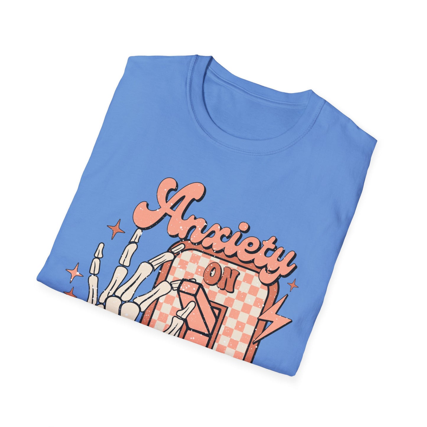 Anxiety On/Off Unisex Softstyle T-Shirt - Trendy Graphic Tee
