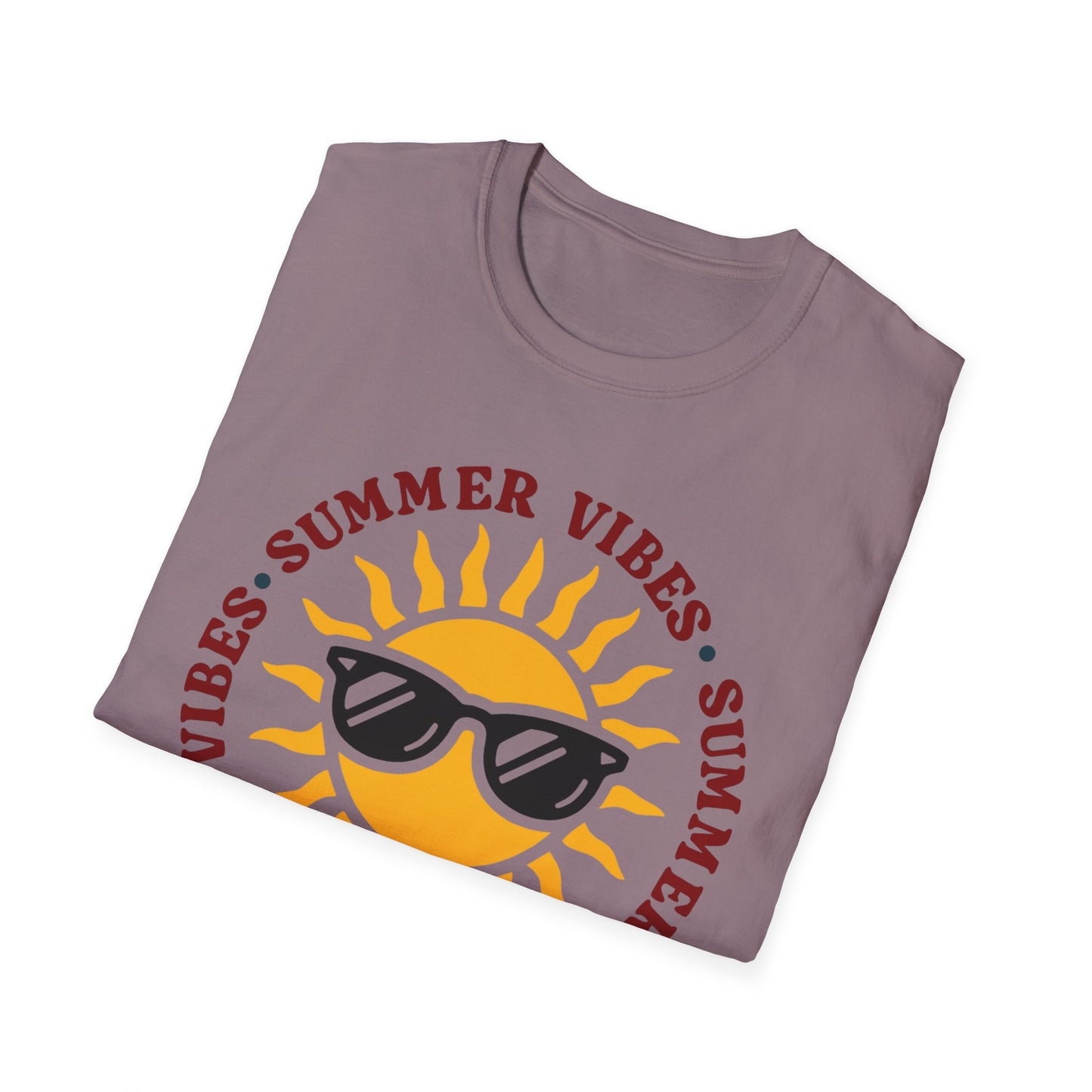 Summer Vibes – Bright Yellow Sun Tee