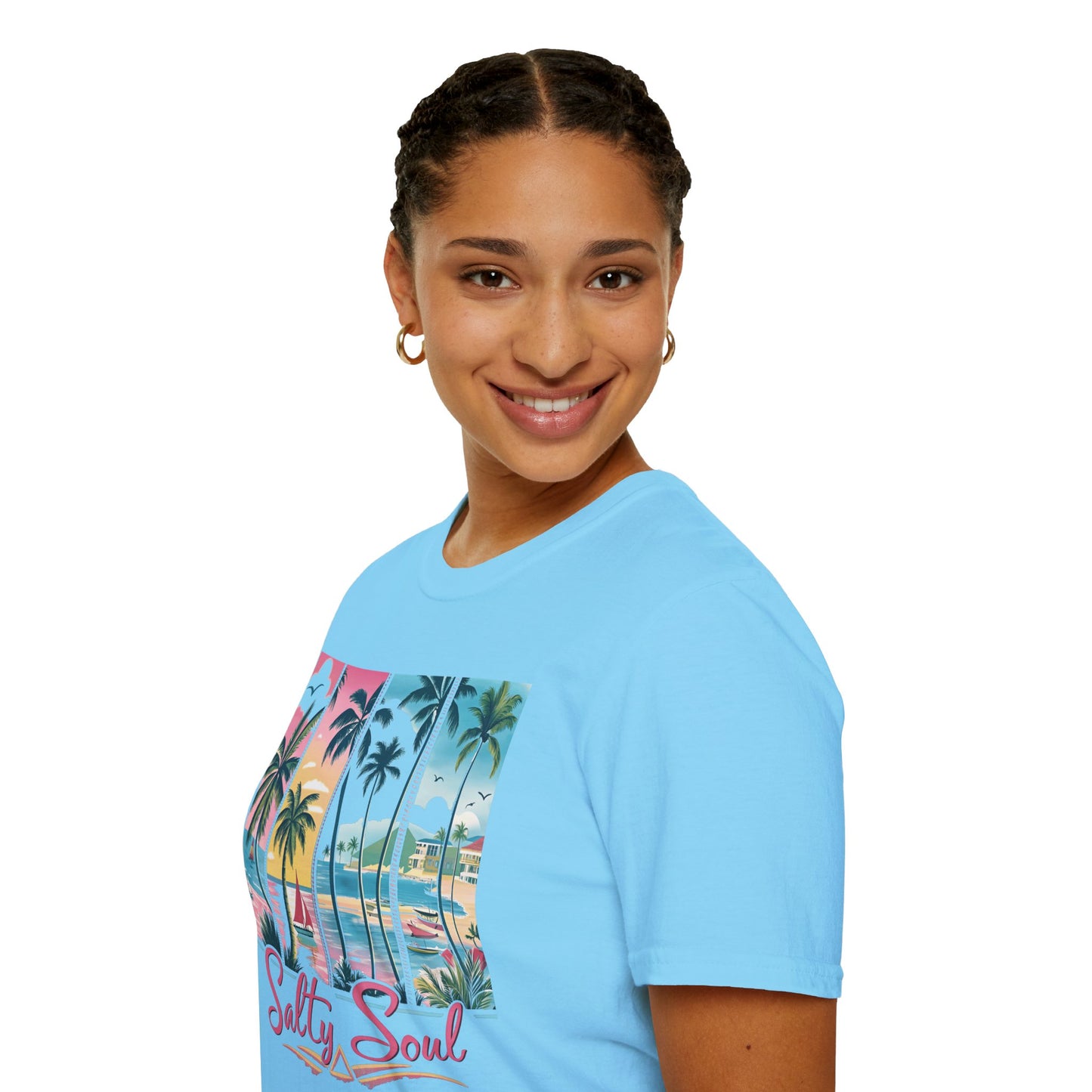 Salty Soul Tropical Vibe Tee for Beach Lovers