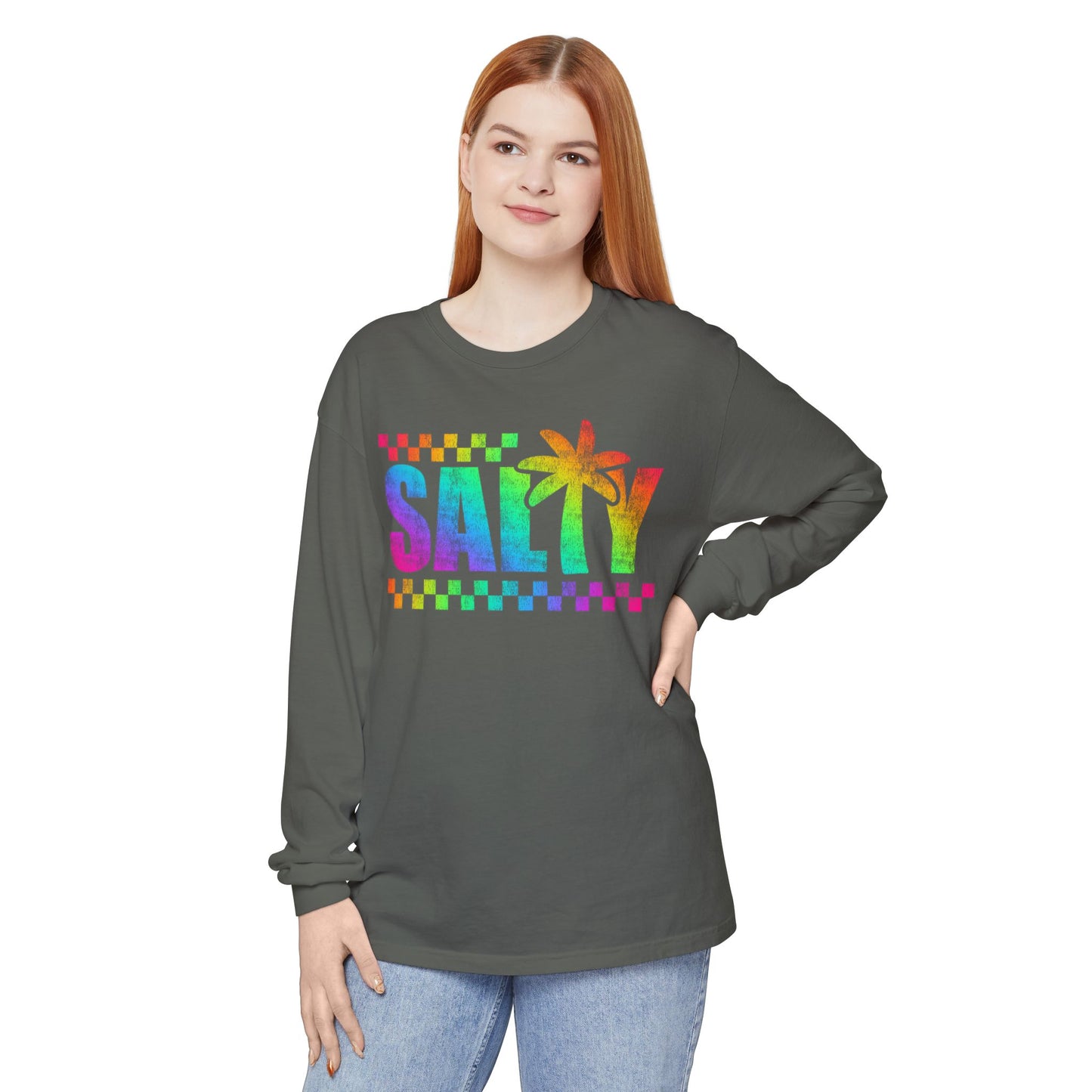 Colorful Long Sleeve T-Shirt | Summer Vibes, Beachwear, Unisex Fashion, Gift for Her/Him, Casual Wear