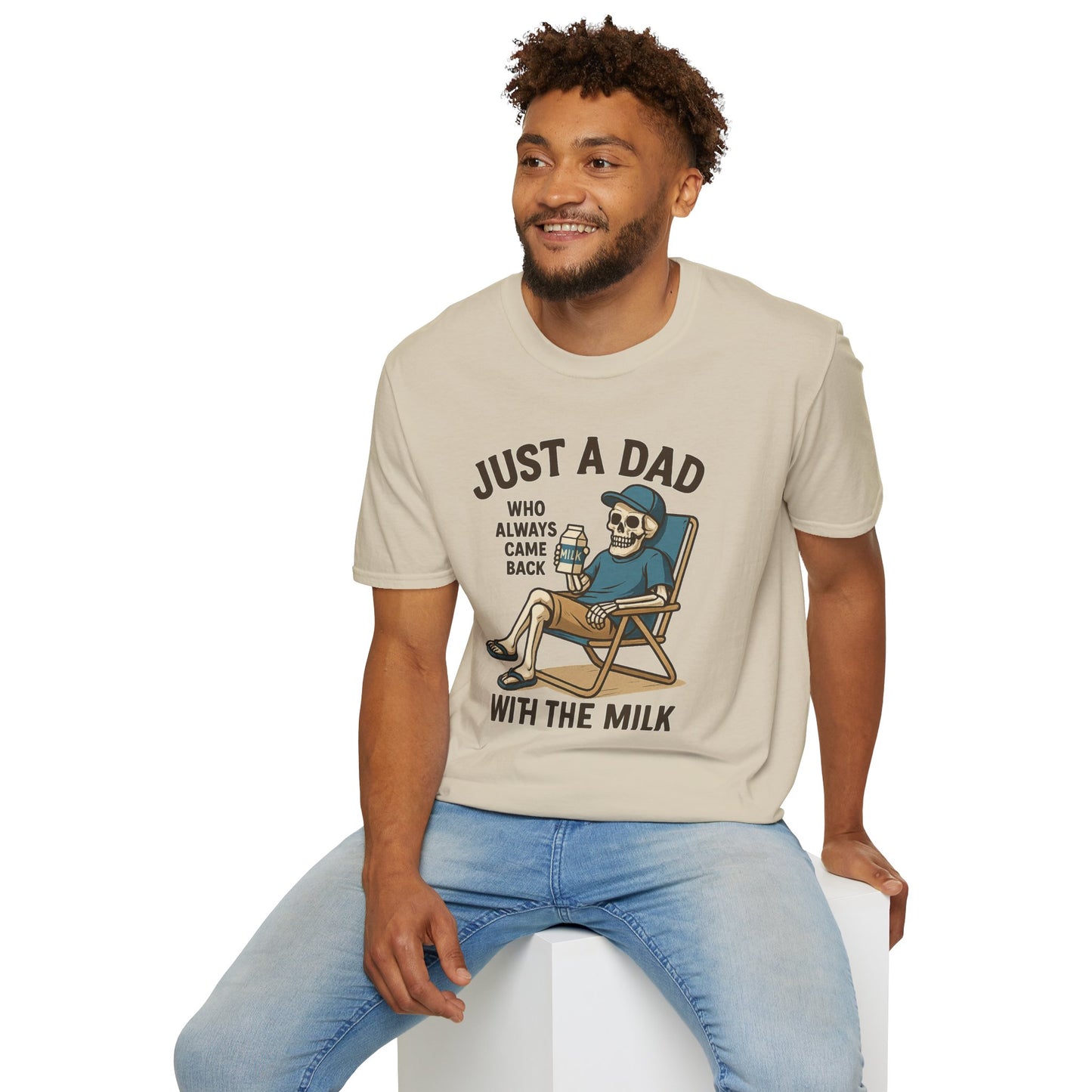 Just a Dad with the Milk Tee, Funny Father's Day Shirt
