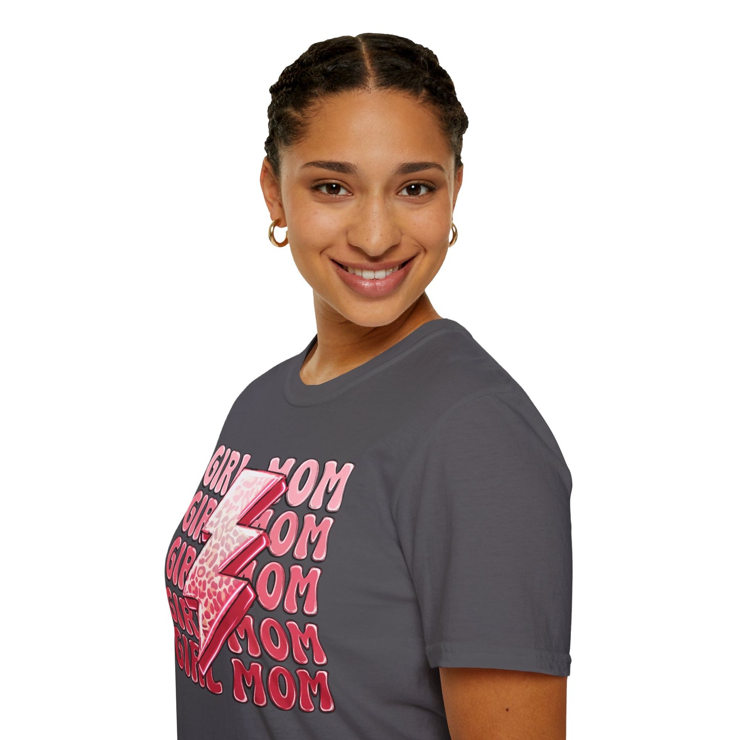 Girl Mom Softstyle T-Shirt - Trendy Casual Tee for Moms