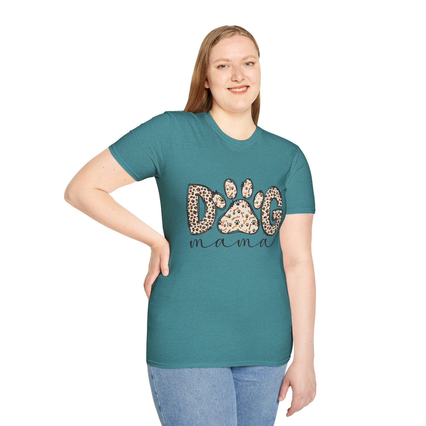 Dog Mama Leopard Print T-Shirt
