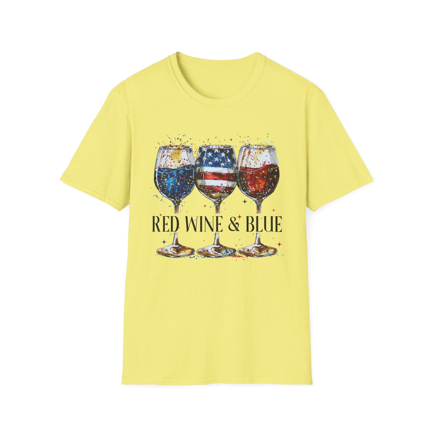 Patriotic Red Wine & Blue - T-Shirt