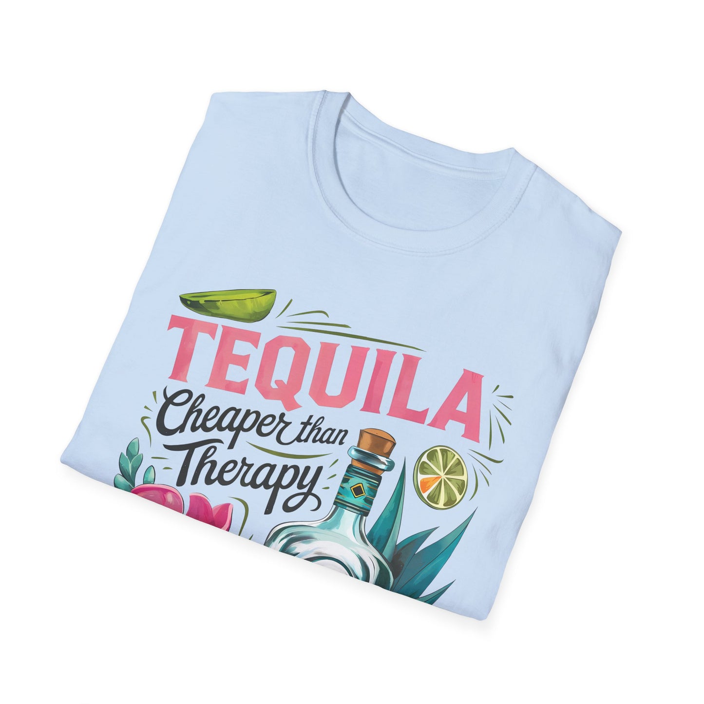 Tequila Therapy T-Shirt, Cheaper than Therapy Shirt, Funny Tequila Tee, Party Shirt, Unique Gift for Tequila Lovers