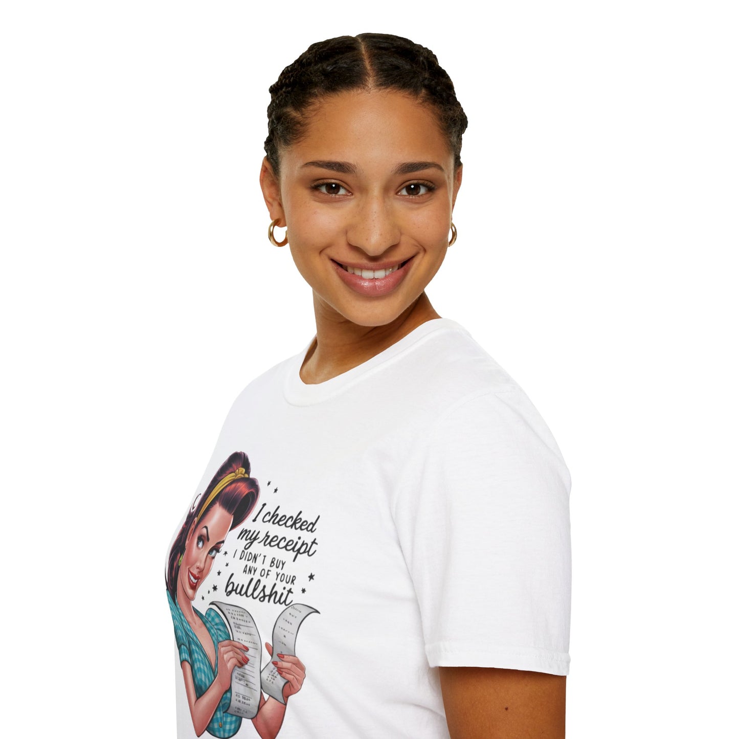 Funny Receipt T-Shirt - 'I Checked My Receipt' Graphic Tee for Casual Wear