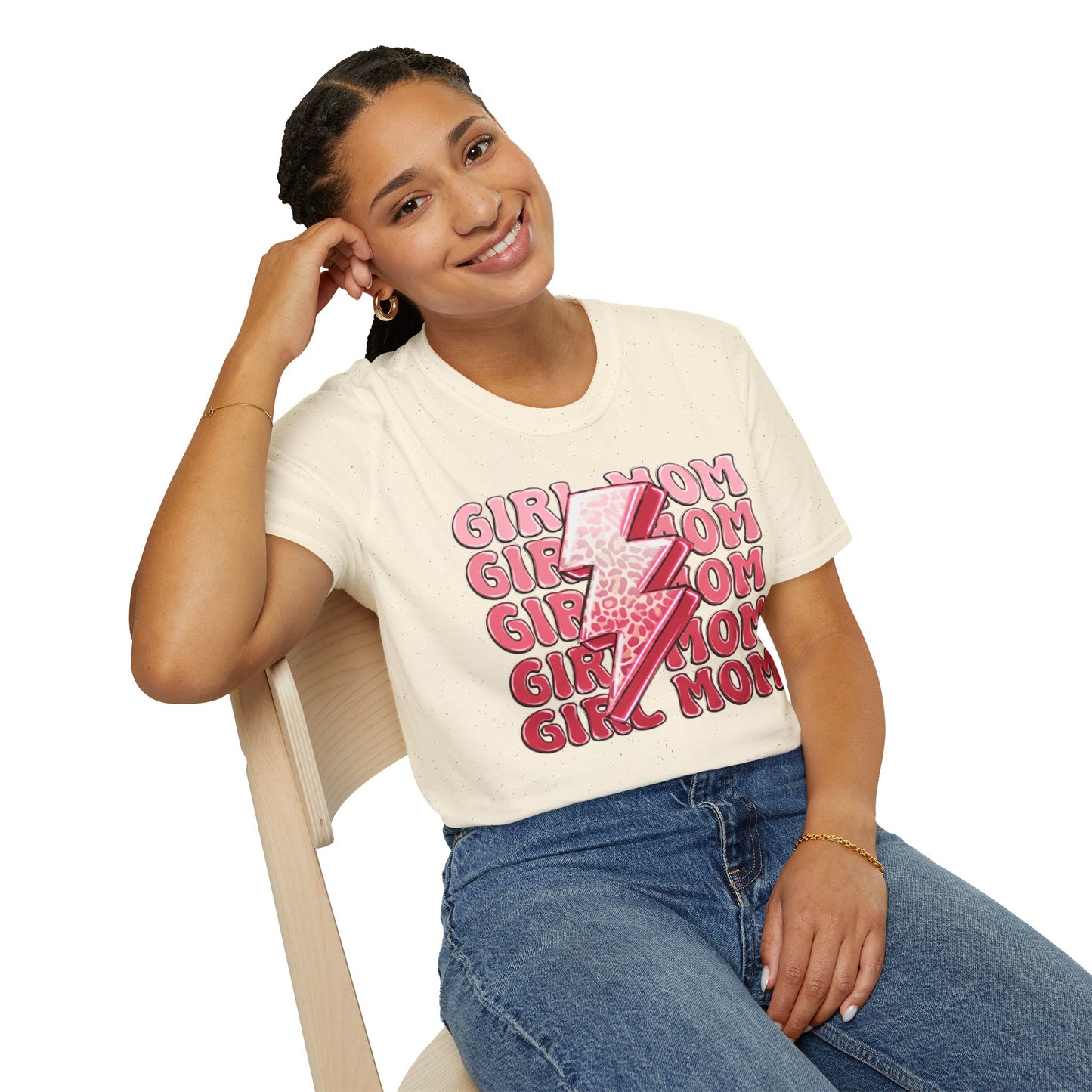 Girl Mom Softstyle T-Shirt - Trendy Casual Tee for Moms