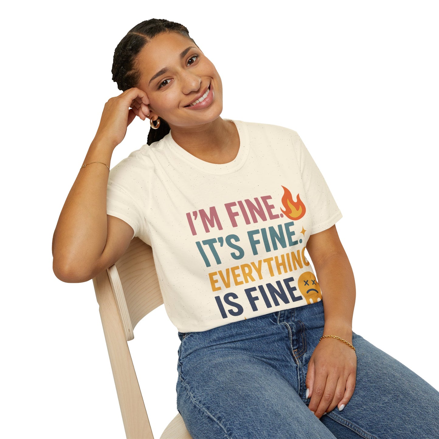 I'm Fine Unisex Softstyle T-Shirt – Casual Humor Tee