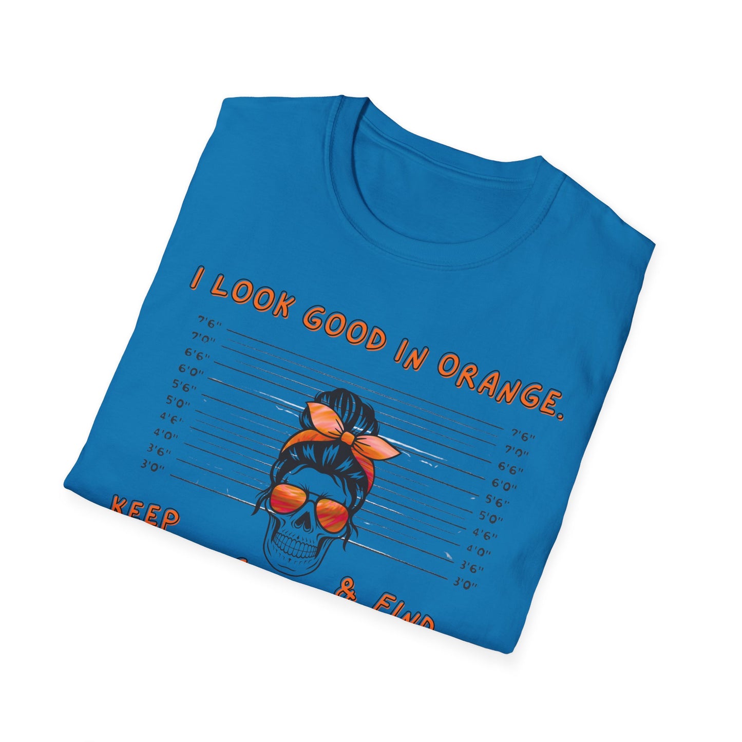 I Look Good in Orange' - Distressed Funny Orange Graphic T-Shirt