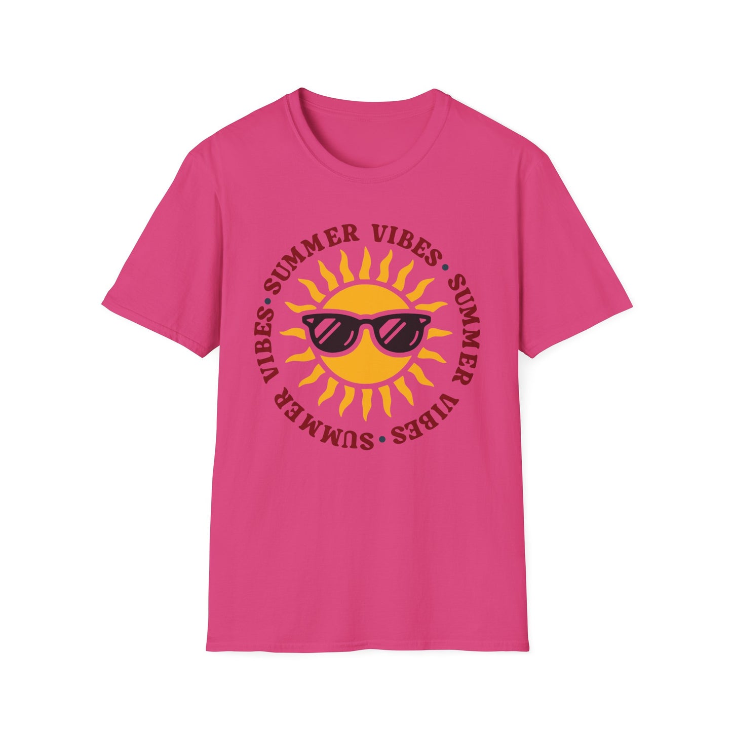 Summer Vibes – Bright Yellow Sun Tee