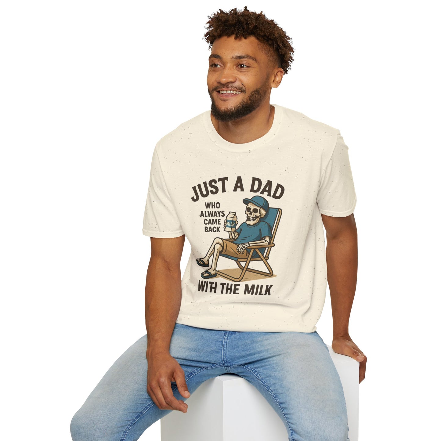 Just a Dad with the Milk Tee, Funny Father's Day Shirt
