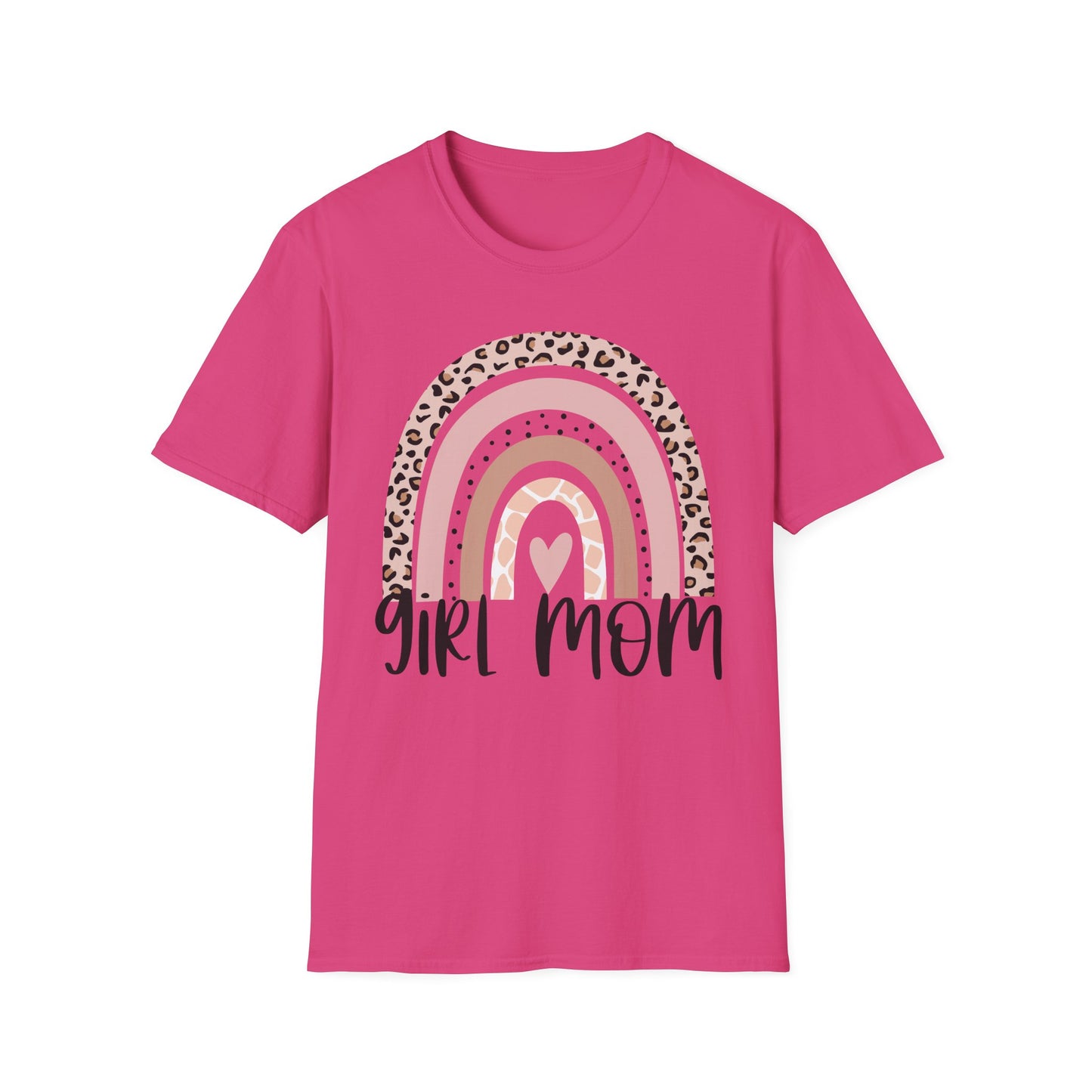 Girl Mom Rainbow T-Shirt Trendy Gift for Mother's Day