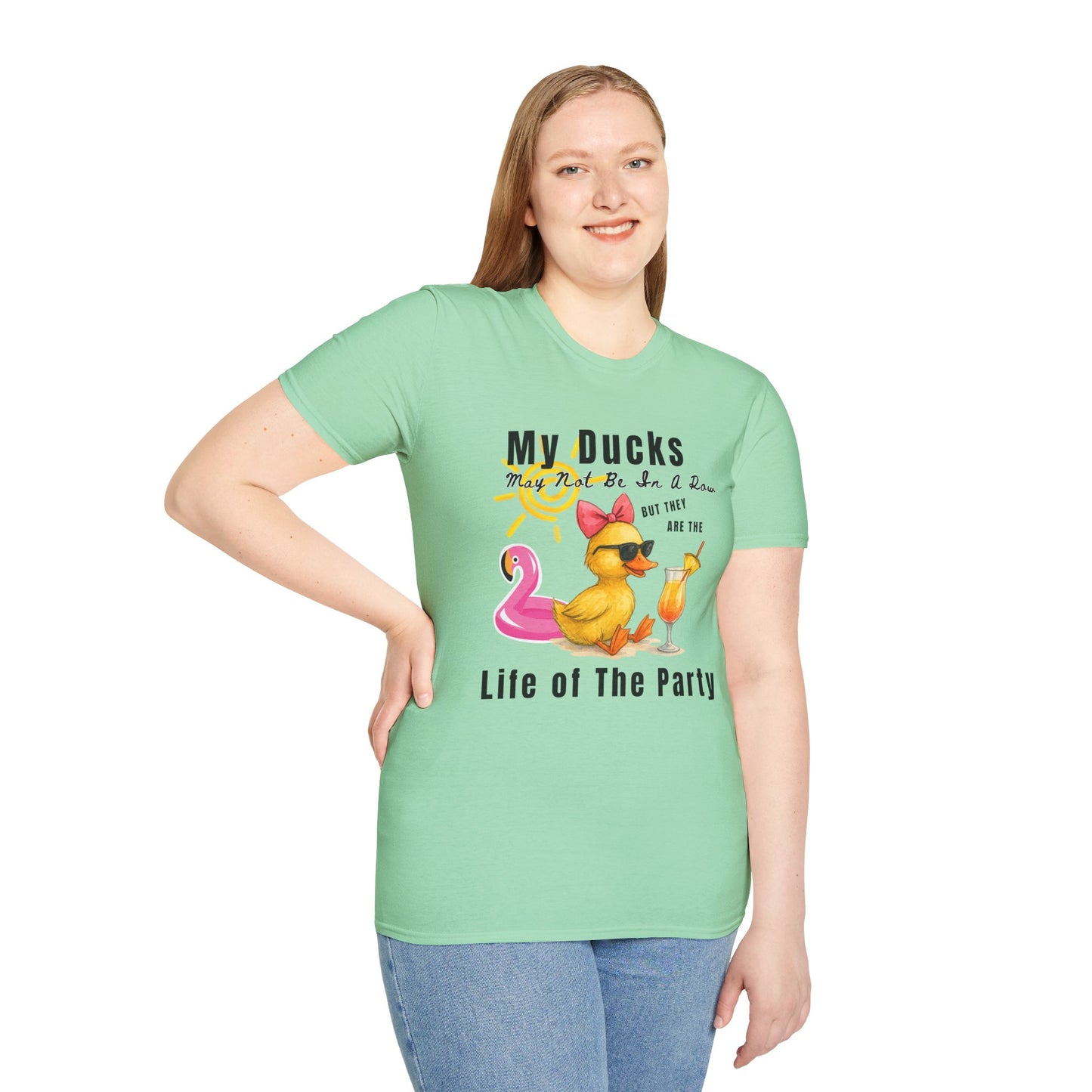 Duck - Life of The Party T-Shirt, Fun Summer Tee, Quirky Gift, Pool Party Shirt, Duck Lover Apparel