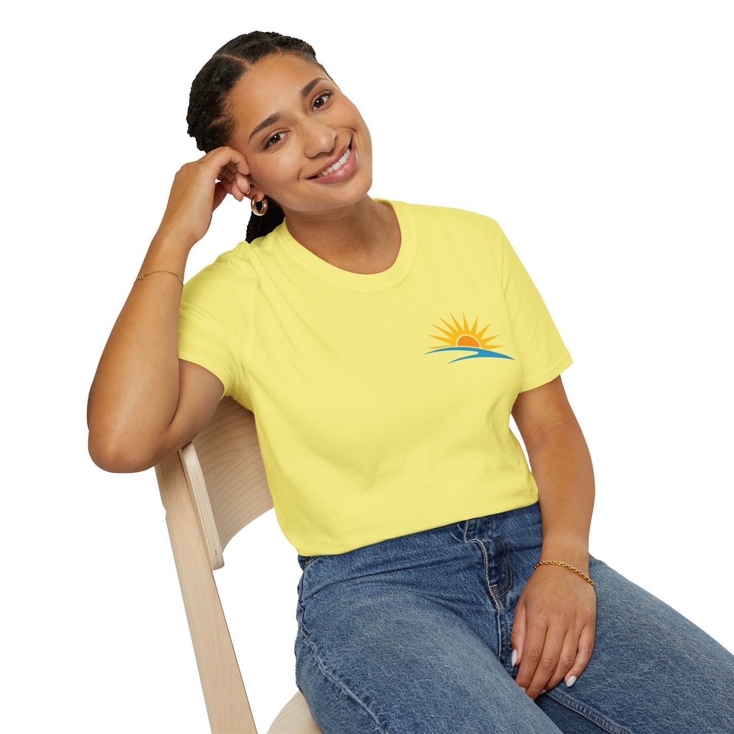 Beach Sunrise & Lighthouse Unisex T-Shirt - Relaxed Summer Vibes
