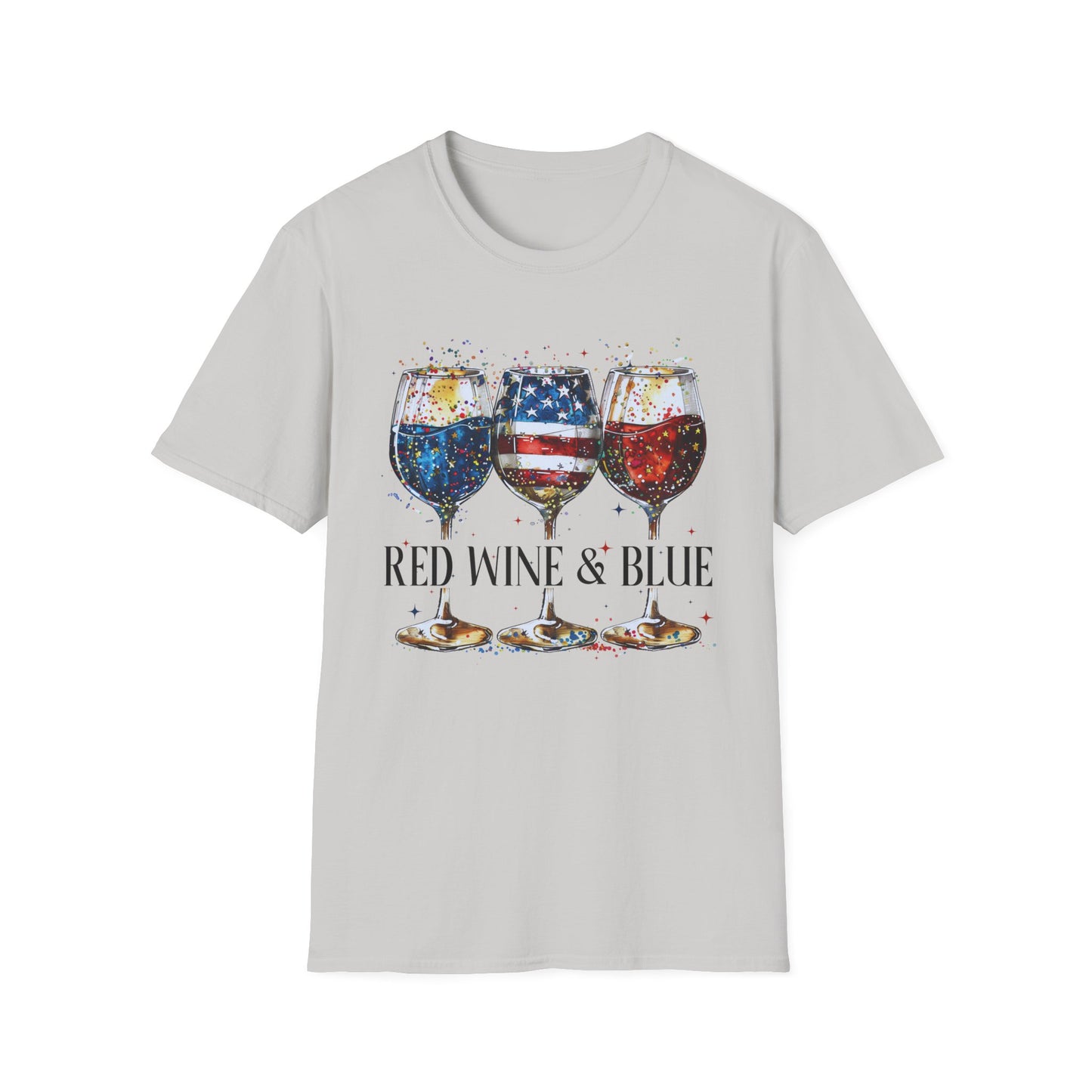 Patriotic Red Wine & Blue - T-Shirt