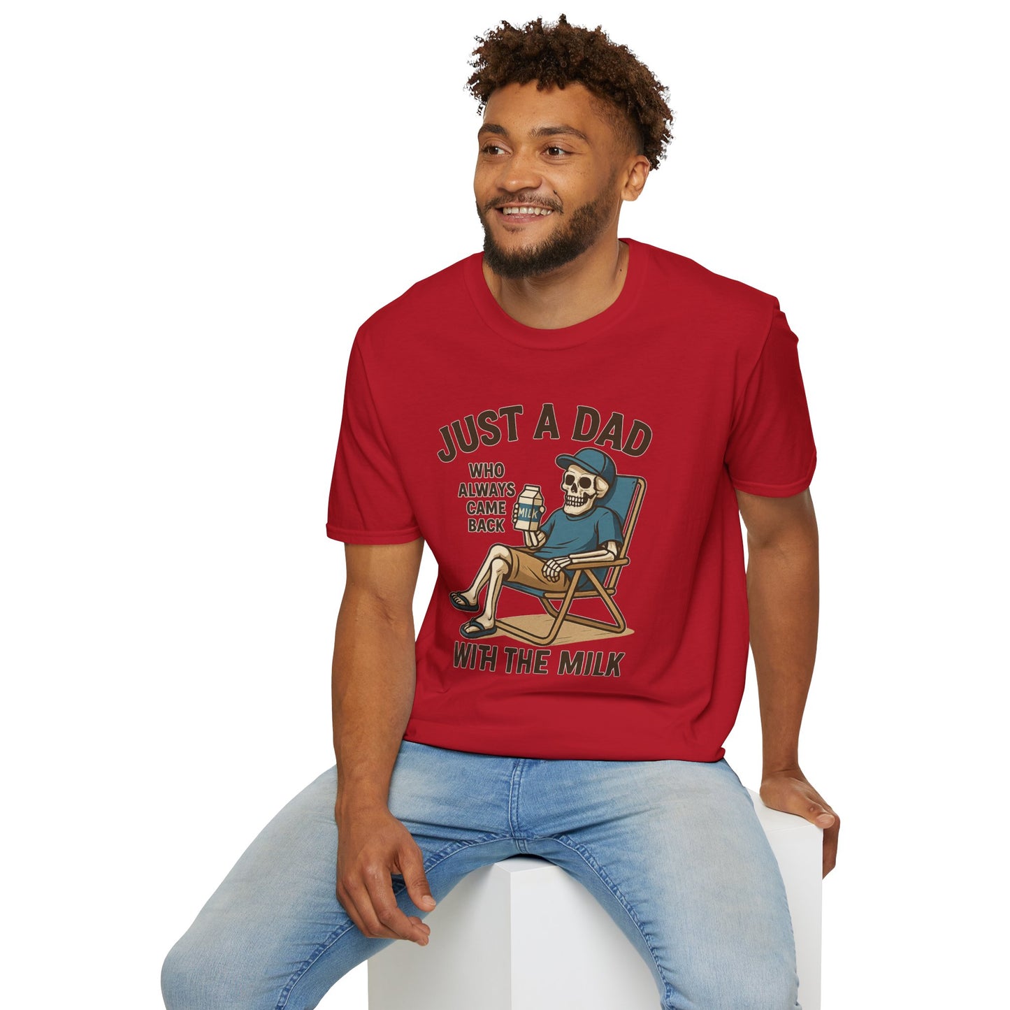 Just a Dad with the Milk Tee, Funny Father's Day Shirt