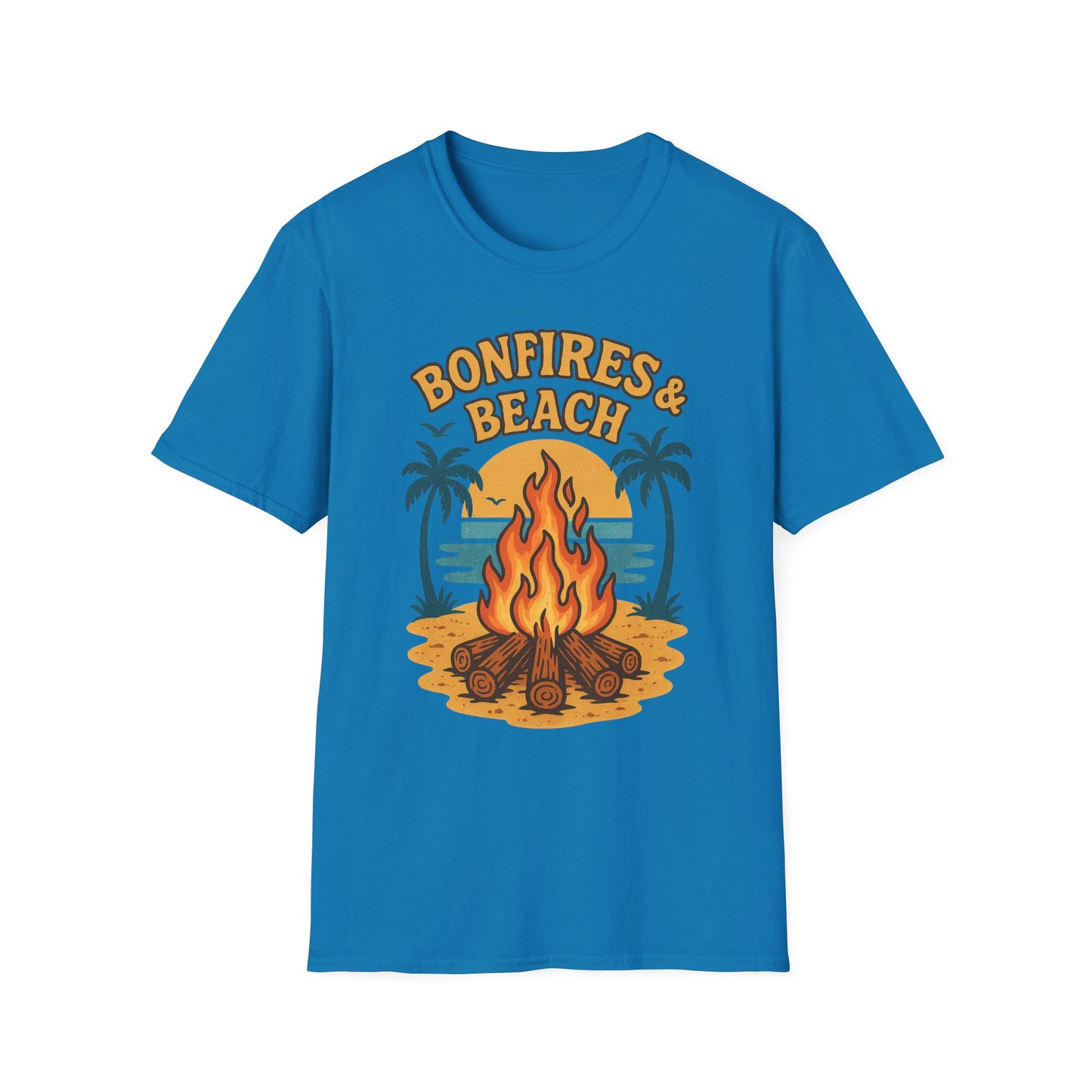 Bonfires & Beach T-Shirt – Perfect for Summer Nights