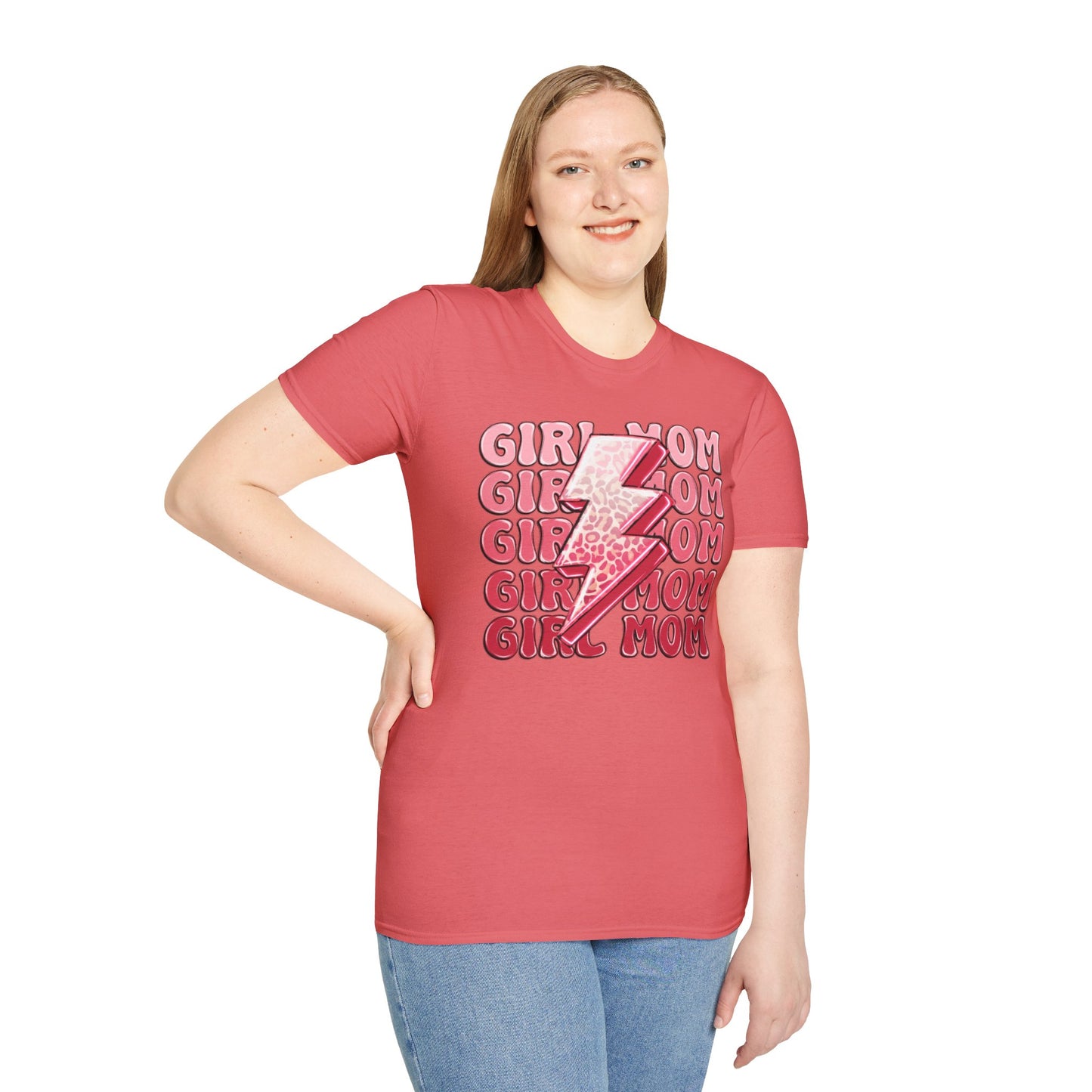 Girl Mom Softstyle T-Shirt - Trendy Casual Tee for Moms