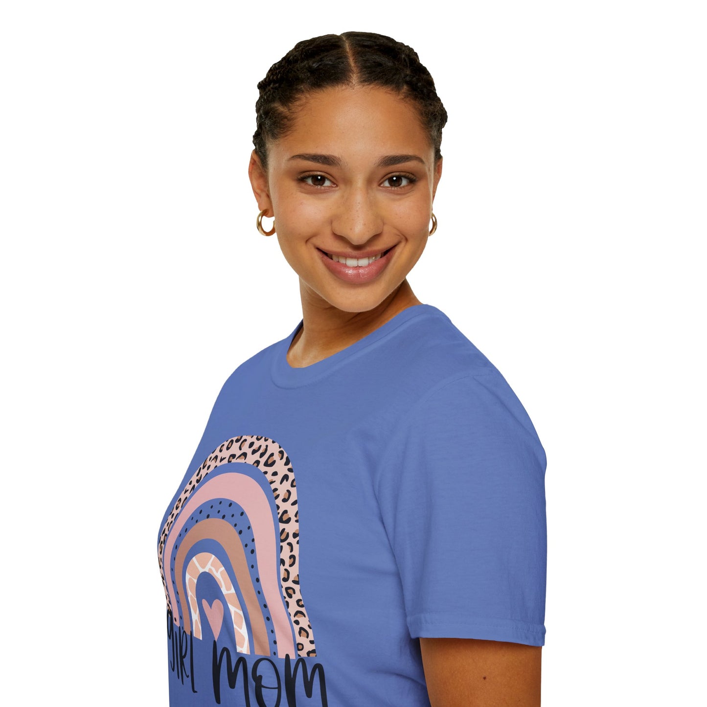 Girl Mom Rainbow T-Shirt Trendy Gift for Mother's Day