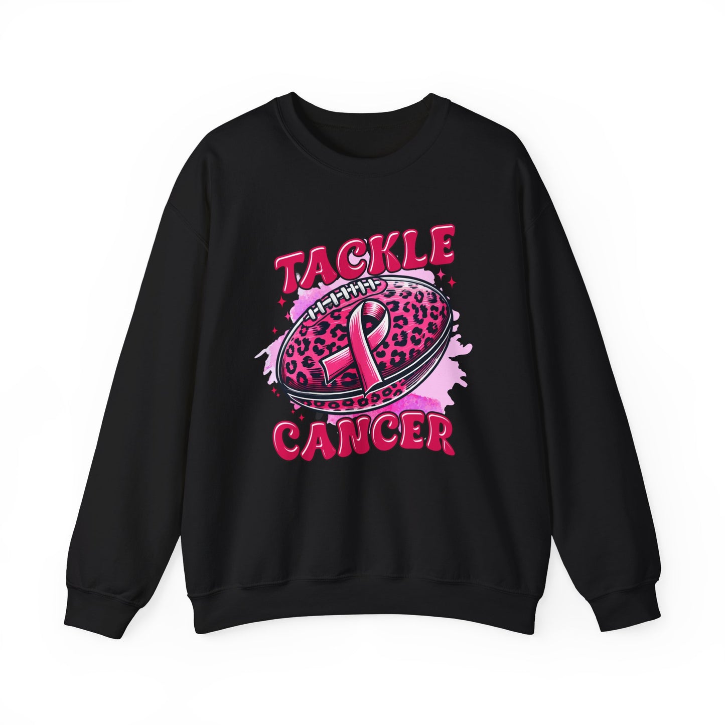Breast Cancer Awareness Crewneck Sweatshirt | Tackle Cancer Apparel, Football Fan Wear, Pink Ribbon