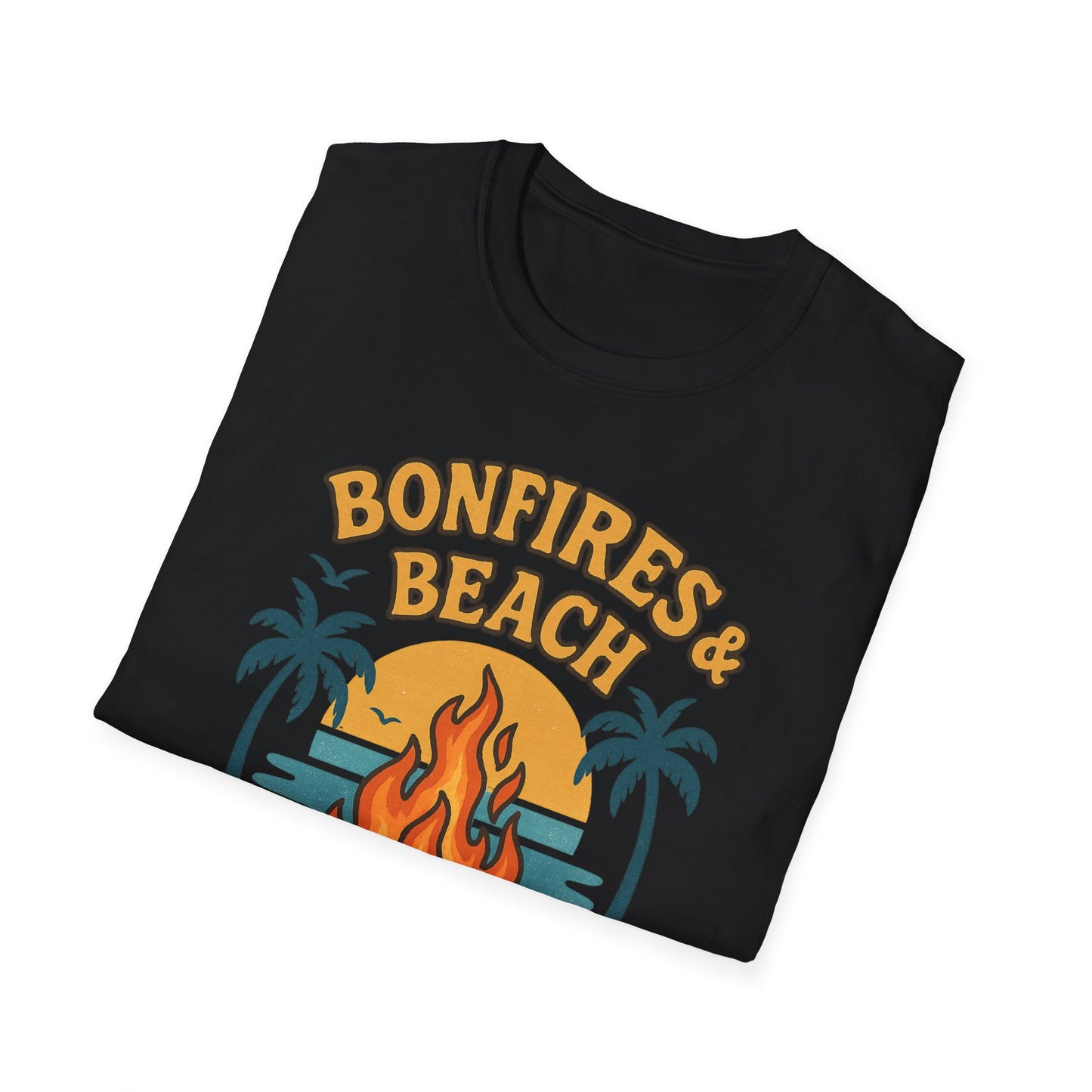 Bonfires & Beach T-Shirt – Perfect for Summer Nights
