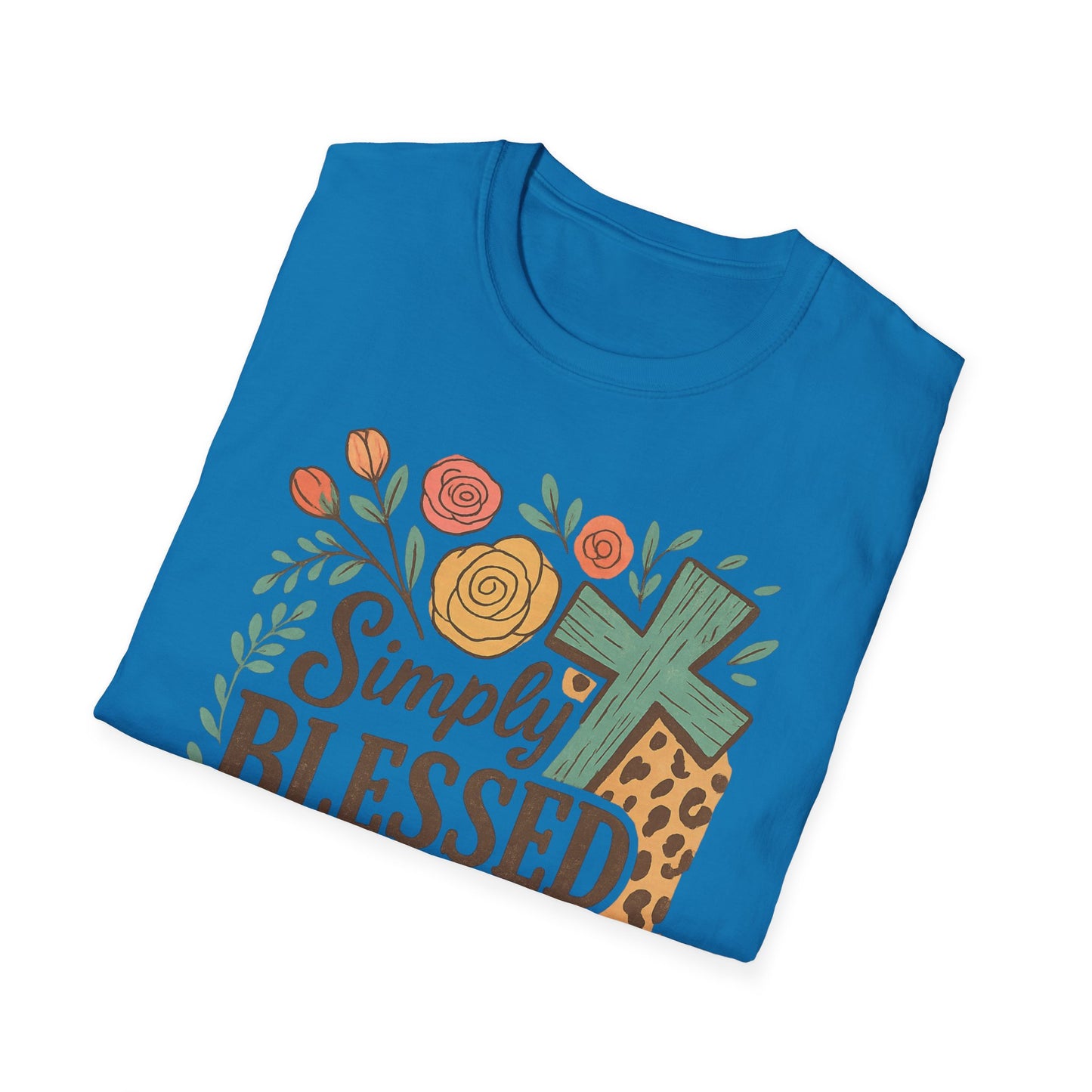 Simply Blessed Unisex Softstyle T-Shirt, Faith Shirt, Casual Gift, Christian Apparel, Spring Fashion, Inspirational Tee