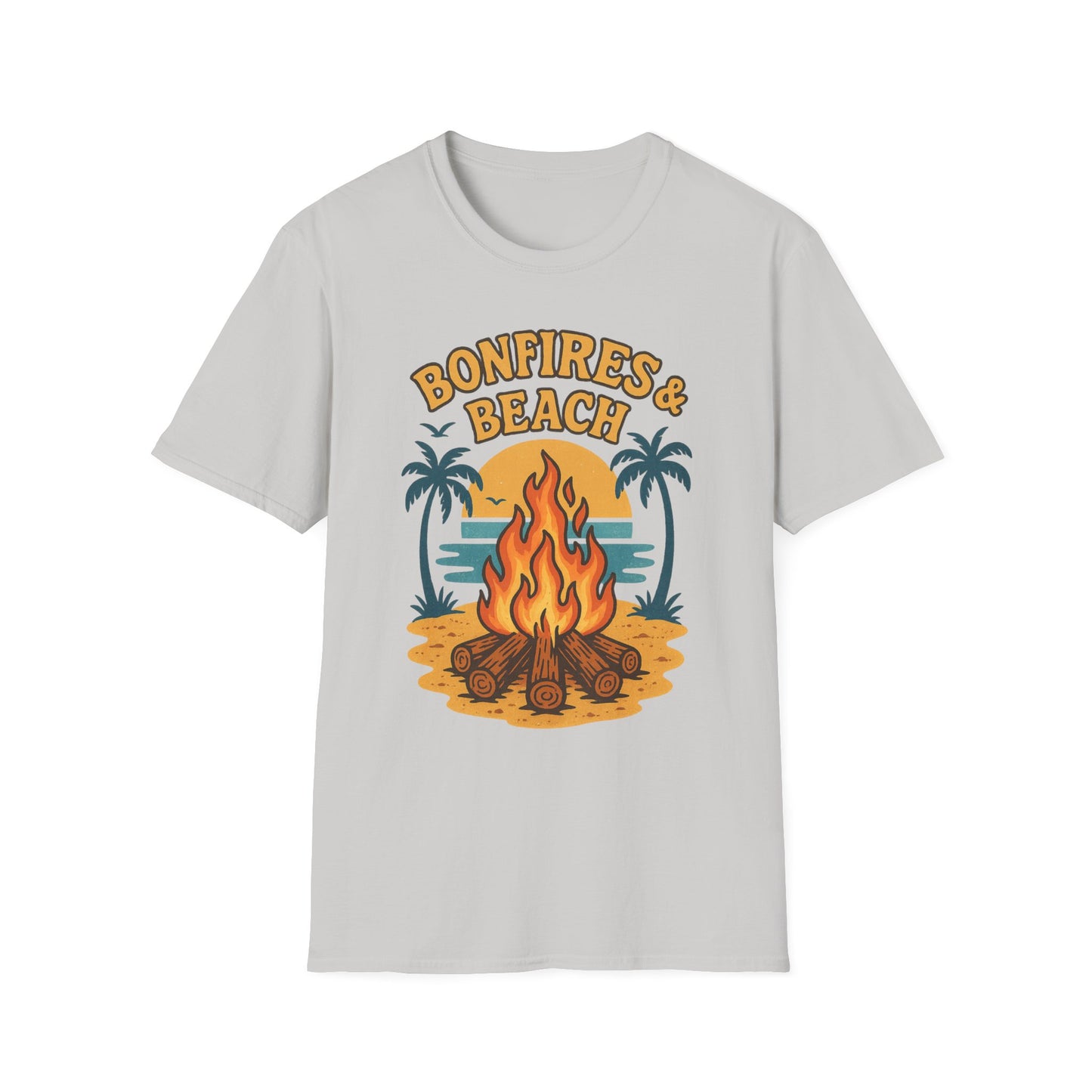Bonfires & Beach T-Shirt – Perfect for Summer Nights