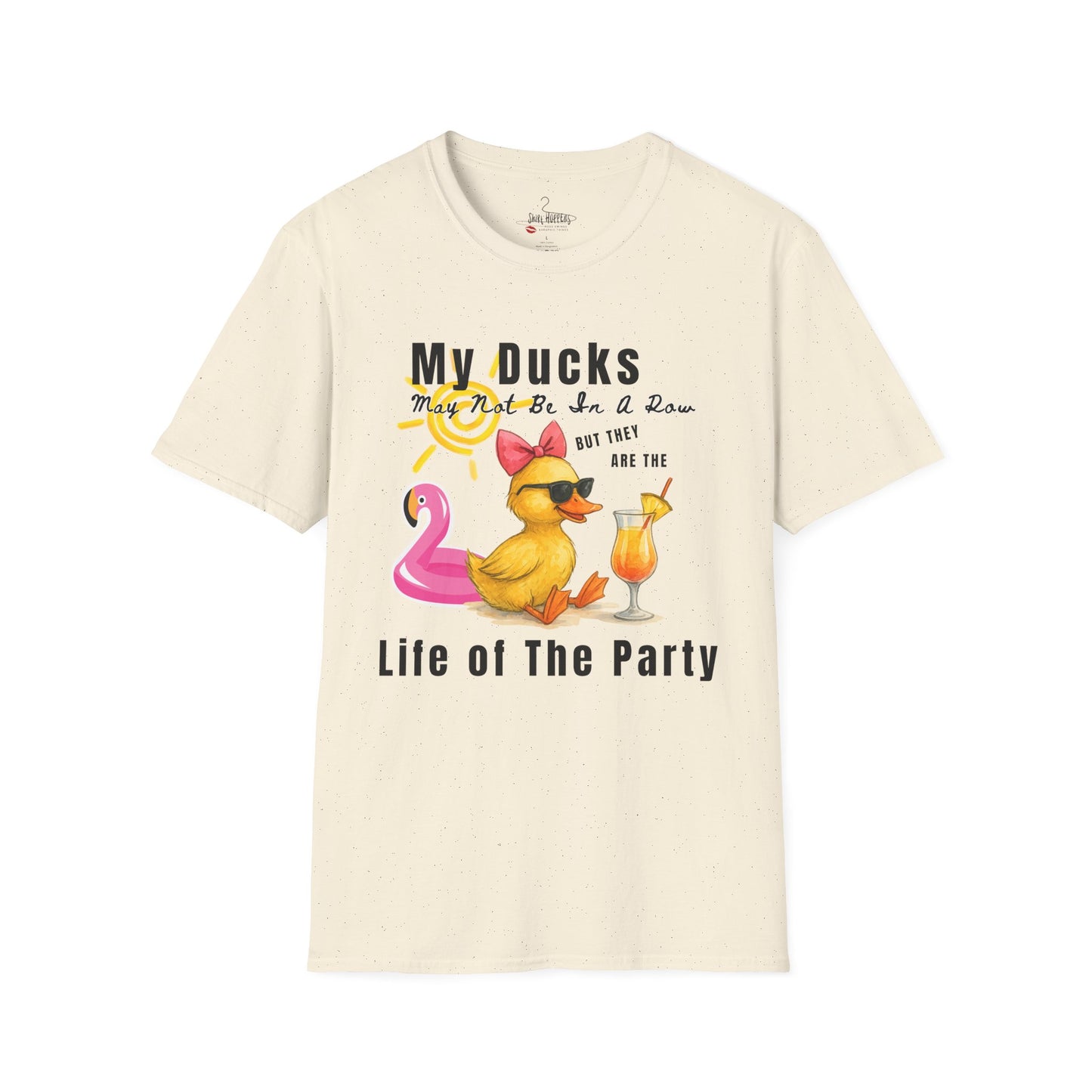 Duck - Life of The Party T-Shirt, Fun Summer Tee, Quirky Gift, Pool Party Shirt, Duck Lover Apparel