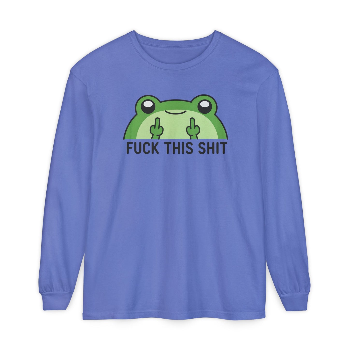 Funny Frog Graphic Long Sleeve T-Shirt, Humor Gift Shirt, Casual Everyday Wear, Unisex Tee, Birthday Gift, Sarcastic Apparel