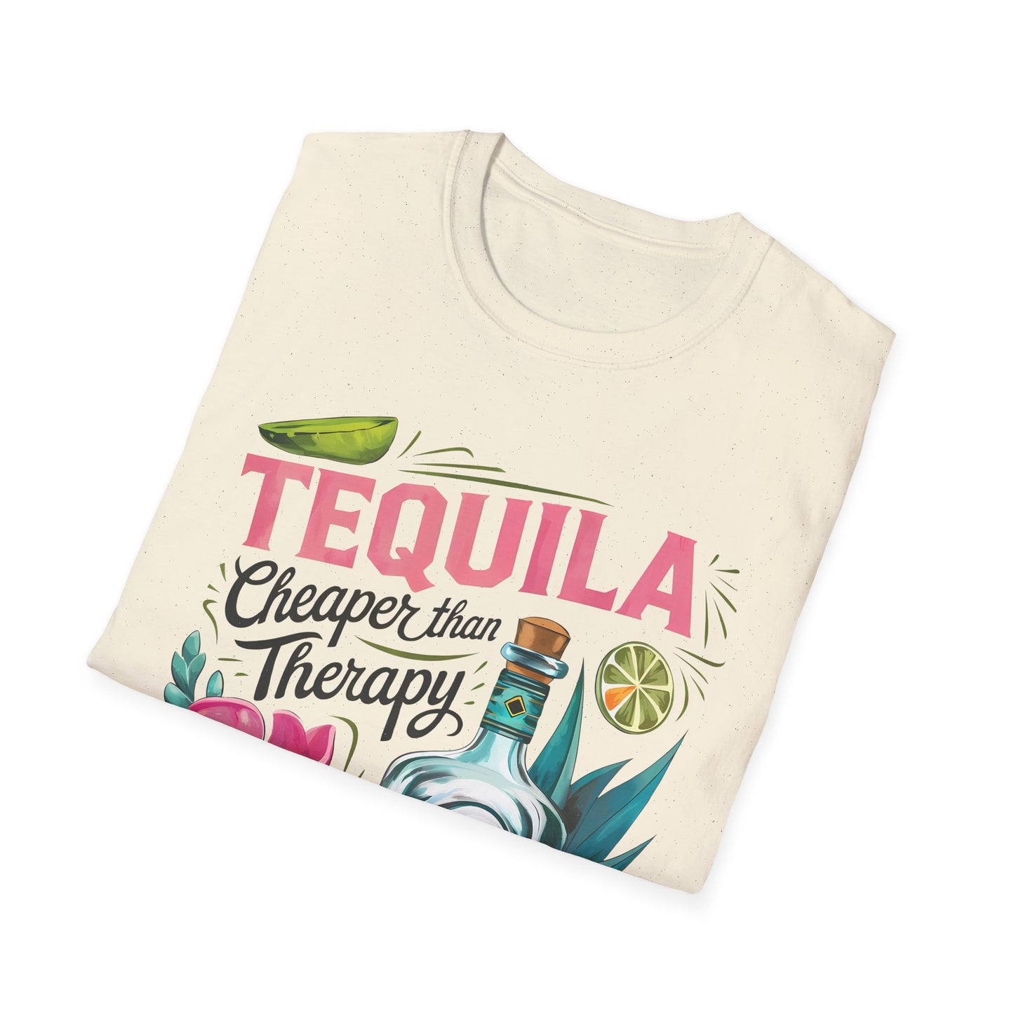 Tequila Therapy T-Shirt, Cheaper than Therapy Shirt, Funny Tequila Tee, Party Shirt, Unique Gift for Tequila Lovers