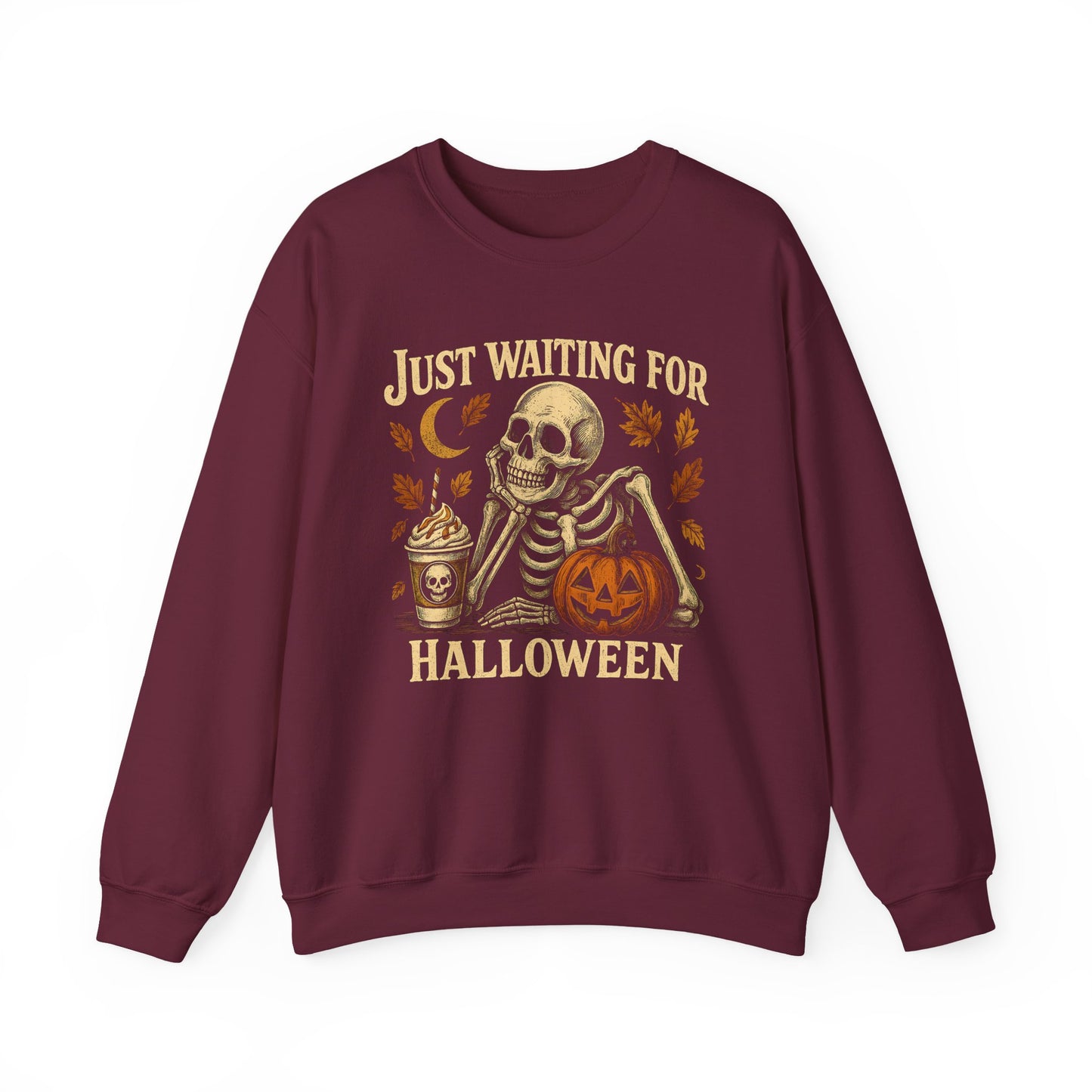 Halloween Skeleton Sweatshirt | Unisex Crewneck | Spooky Autumn Vibes | Fall Apparel | Perfect for Halloween Parties, Festive Gatherings
