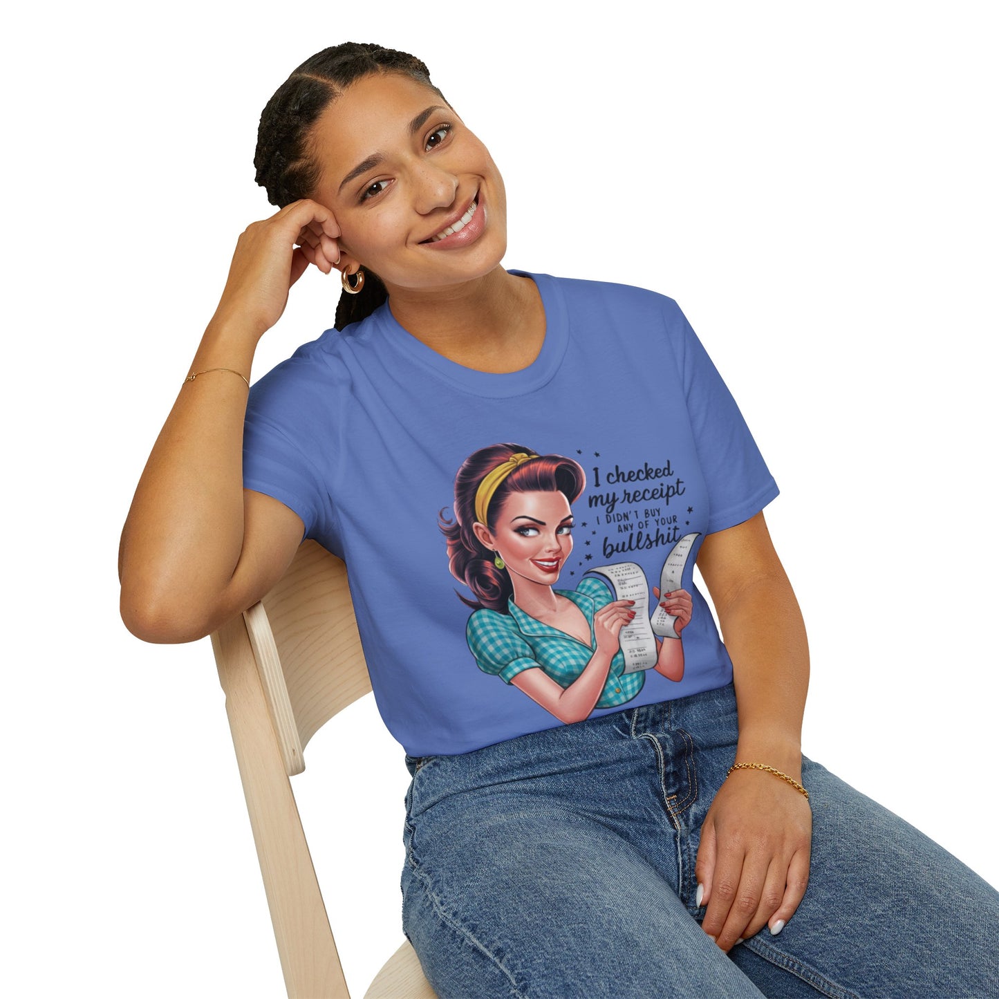 Funny Receipt T-Shirt - 'I Checked My Receipt' Graphic Tee for Casual Wear