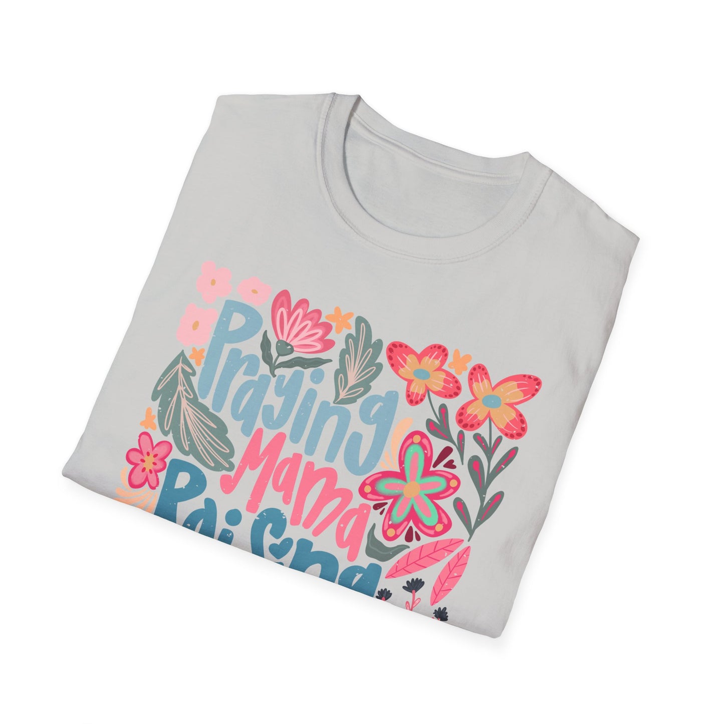 Praying Mama Raising Warriors T-Shirt | Unisex Softstyle Tee for Moms