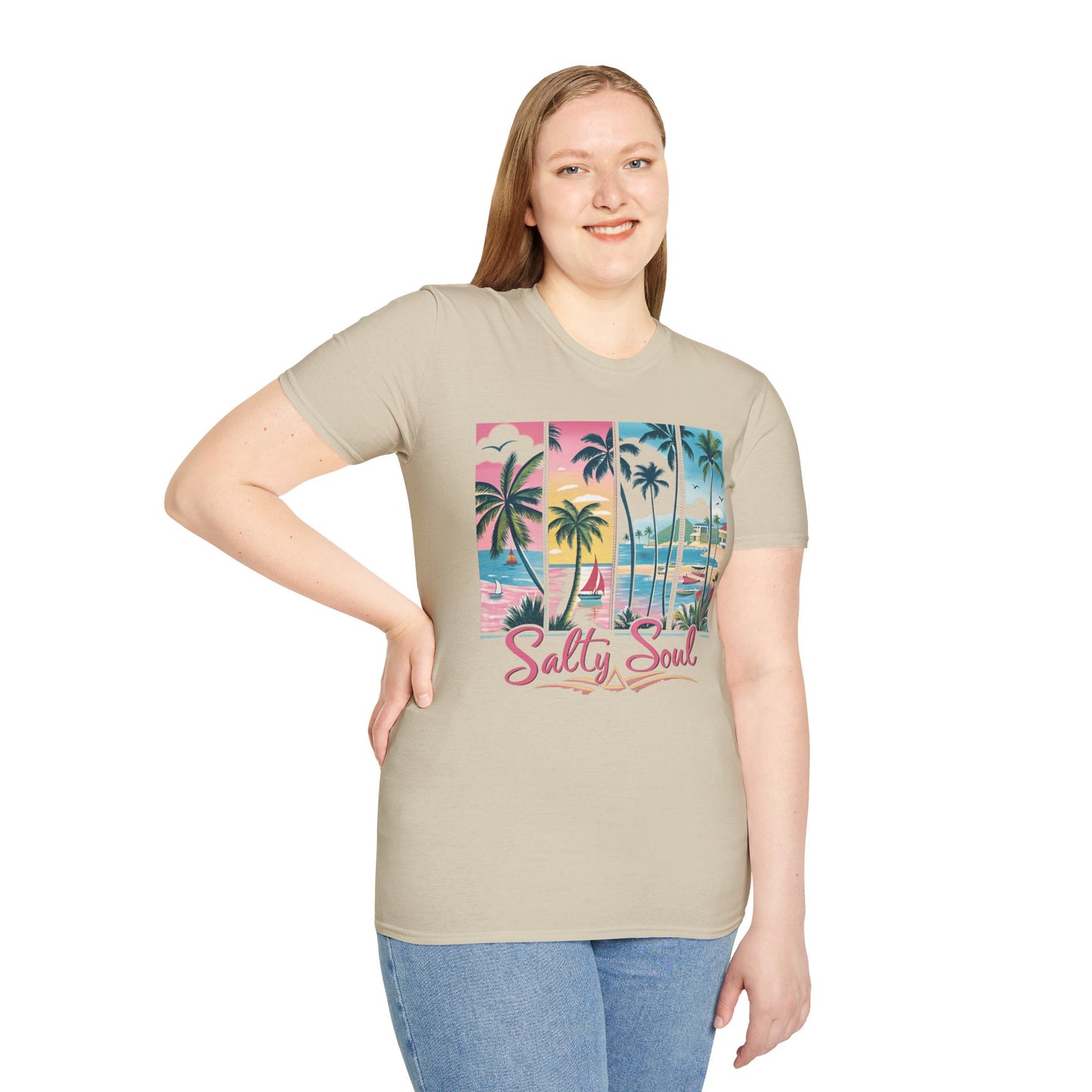 Salty Soul Tropical Vibe Tee for Beach Lovers