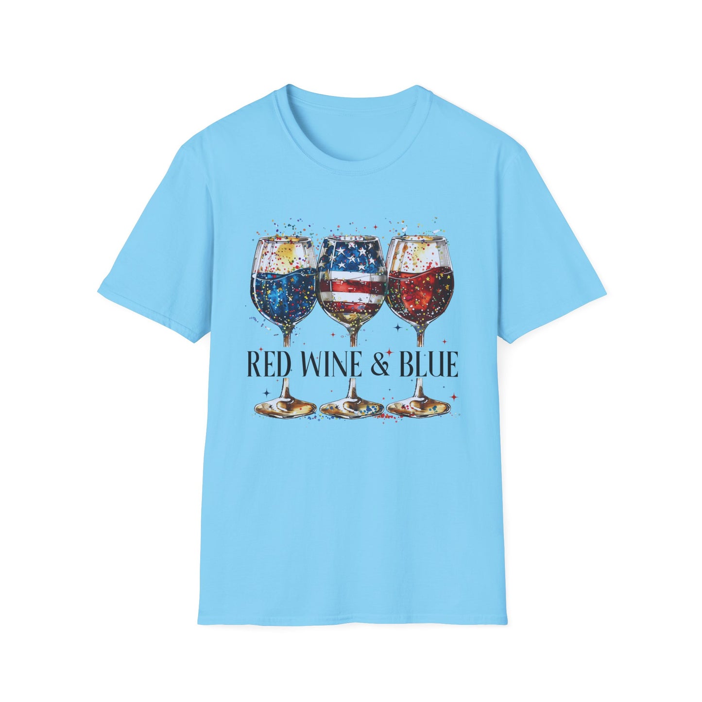Patriotic Red Wine & Blue - T-Shirt