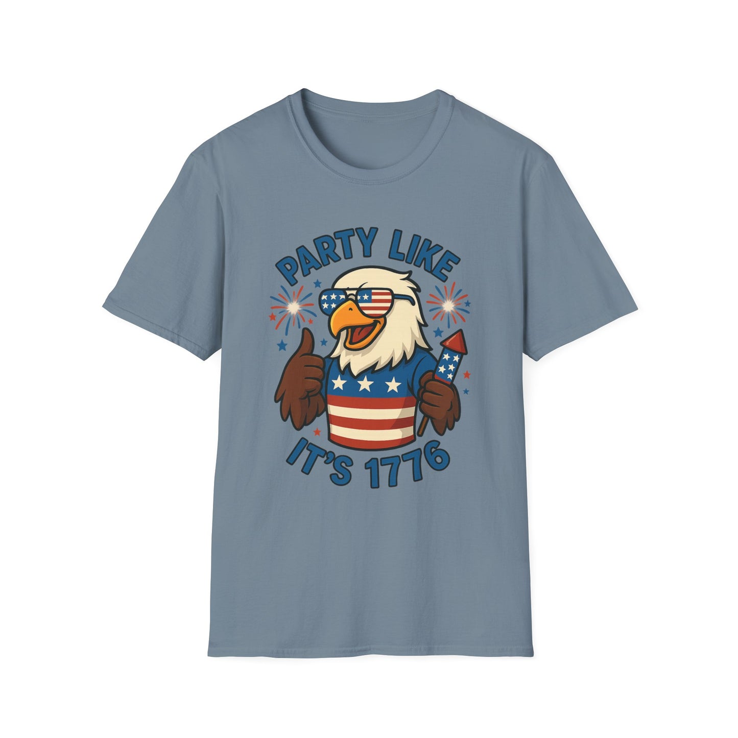 Patriotic 4th of July Party T-Shirt - 'Party Like It's 1776'
