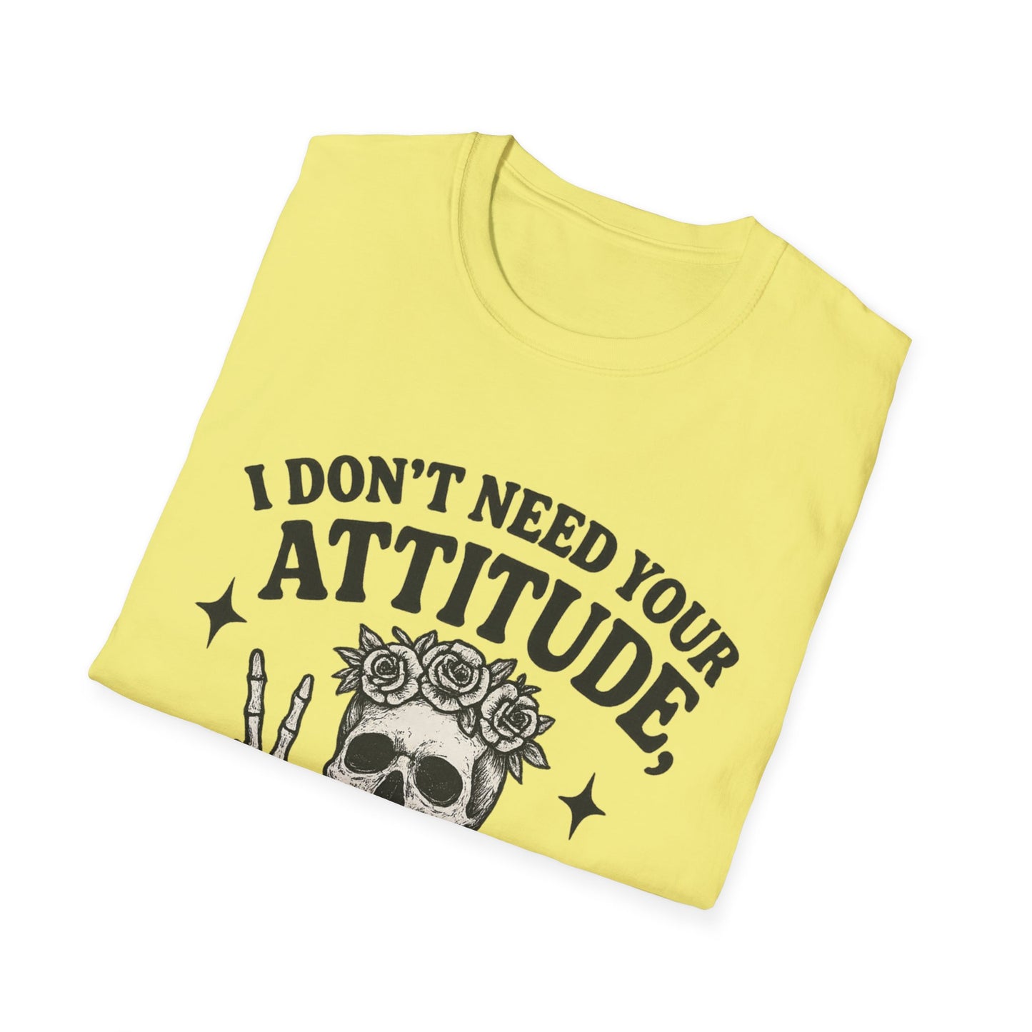 Attitude Skull Graphic Tee, Edgy Gift, Hipster Fashion, Festival Outfit, Statement Top