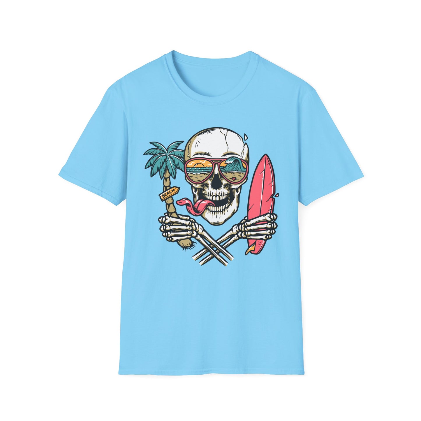 Beach Skull Graphic T-Shirt