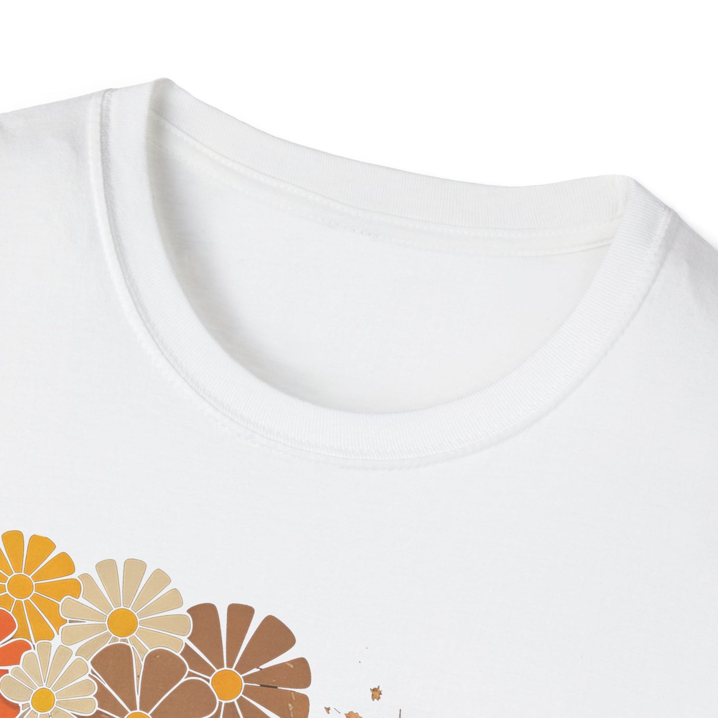 Retro Floral Smiley T-Shirt | Unisex Graphic Tee for Casual Wear, Gift for Friends, Summer Vibes, Self-Care, Birthday Present