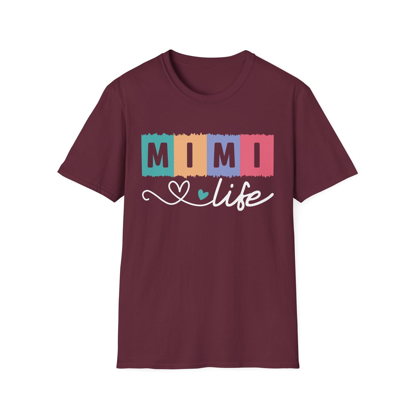 Colorful 'MIMI' Unisex Softstyle T-Shirt | Fun Gift for Mother's Day, Birthday, Casual Wear, Unique Family Tee, Comfortable Everyday Shirt