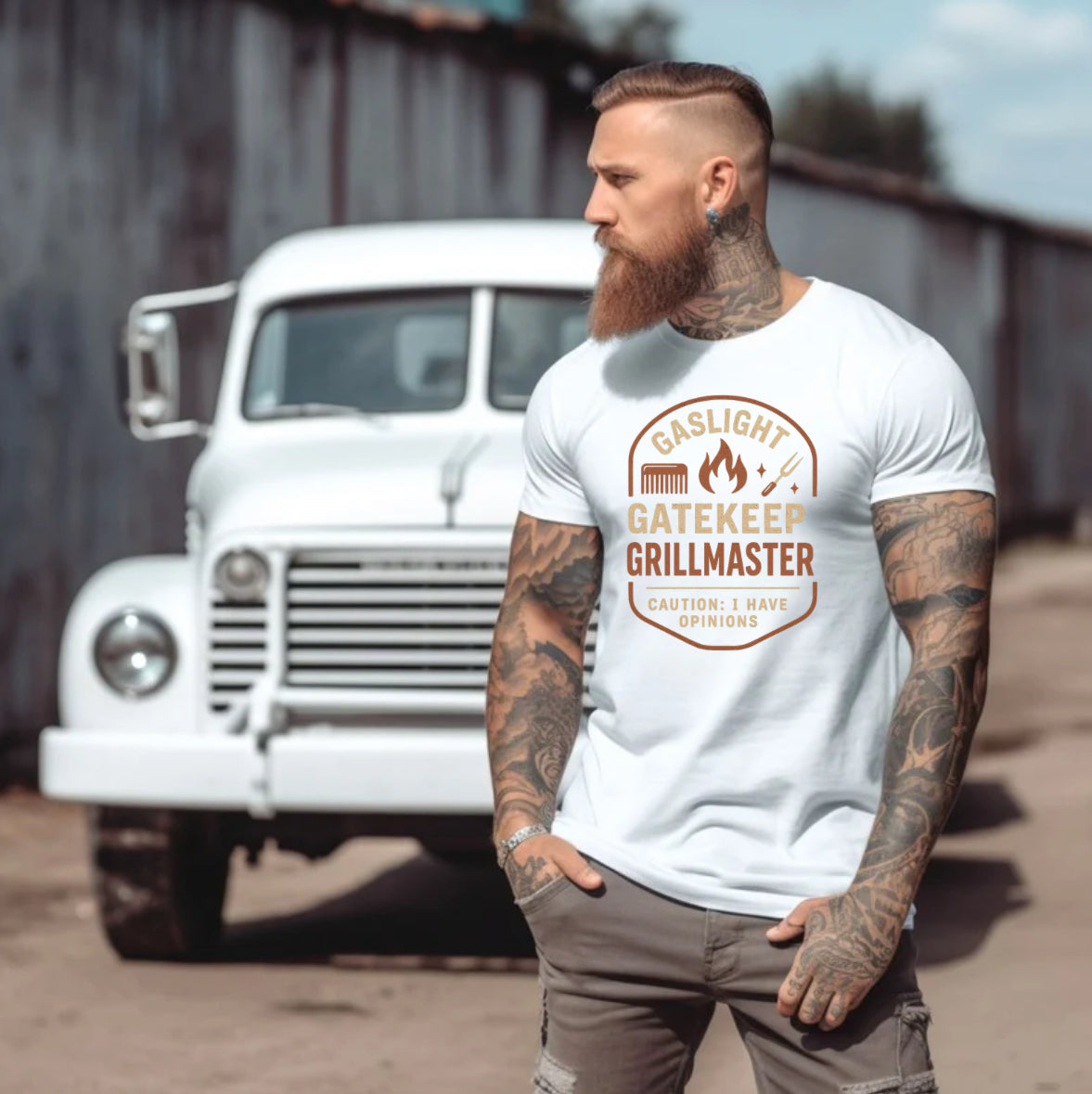 Gaslight Gatekeep Grillmaster Tee for BBQ Lovers