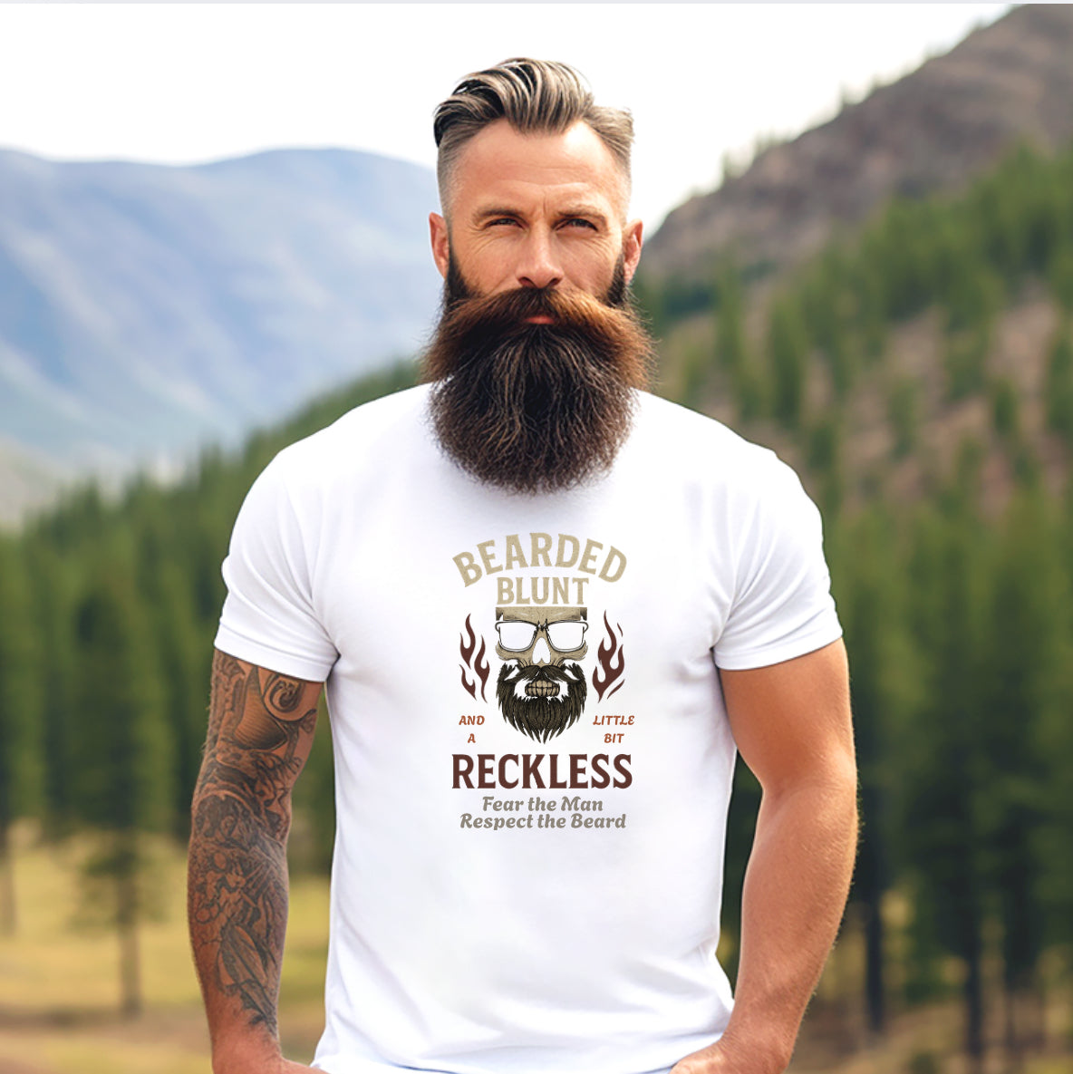 Bearded and Reckless Unisex Tee for Beard Lovers