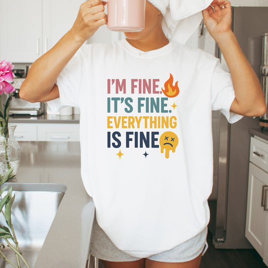 I'm Fine Unisex Softstyle T-Shirt – Casual Humor Tee