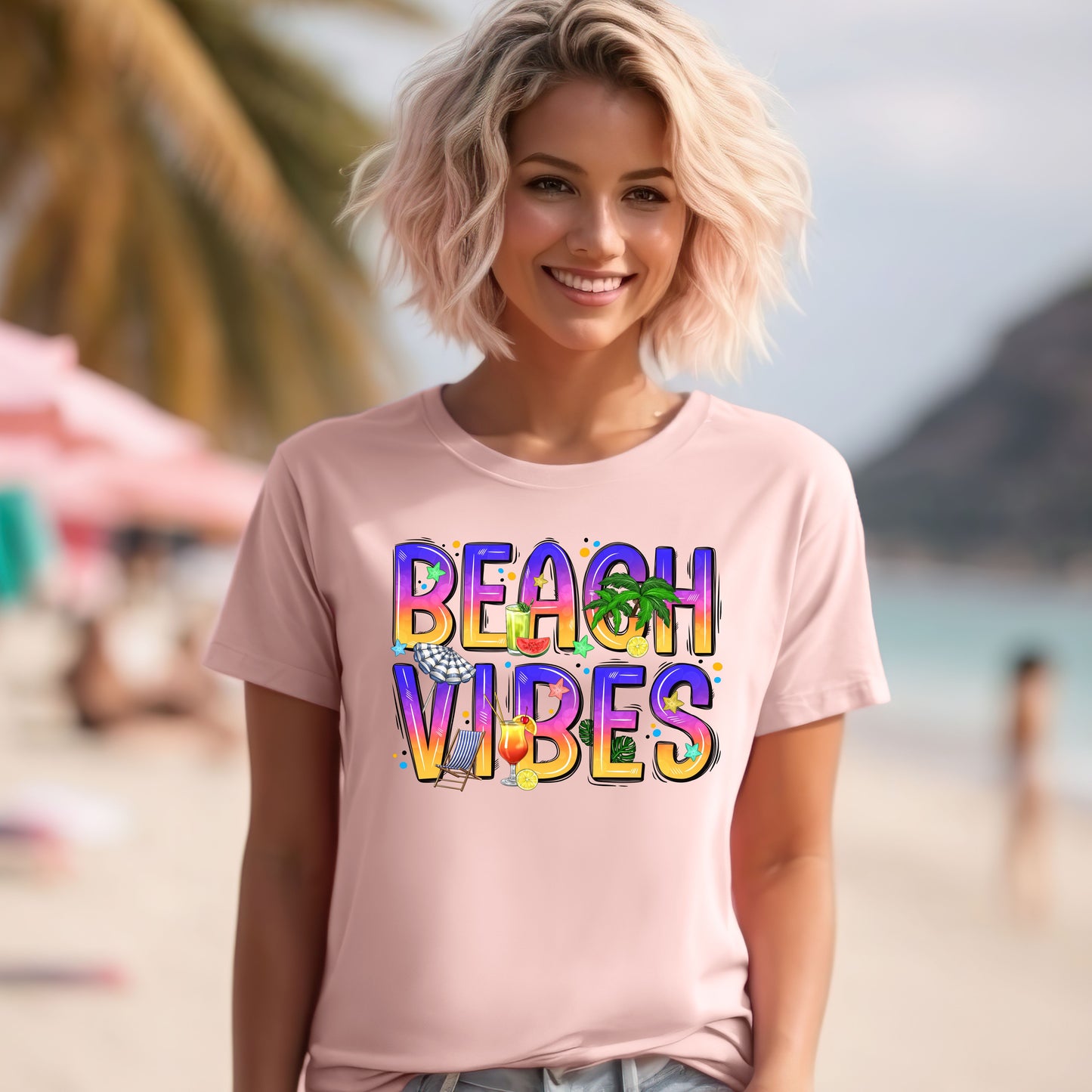 Beach Vibes - Bright and Fun Tee