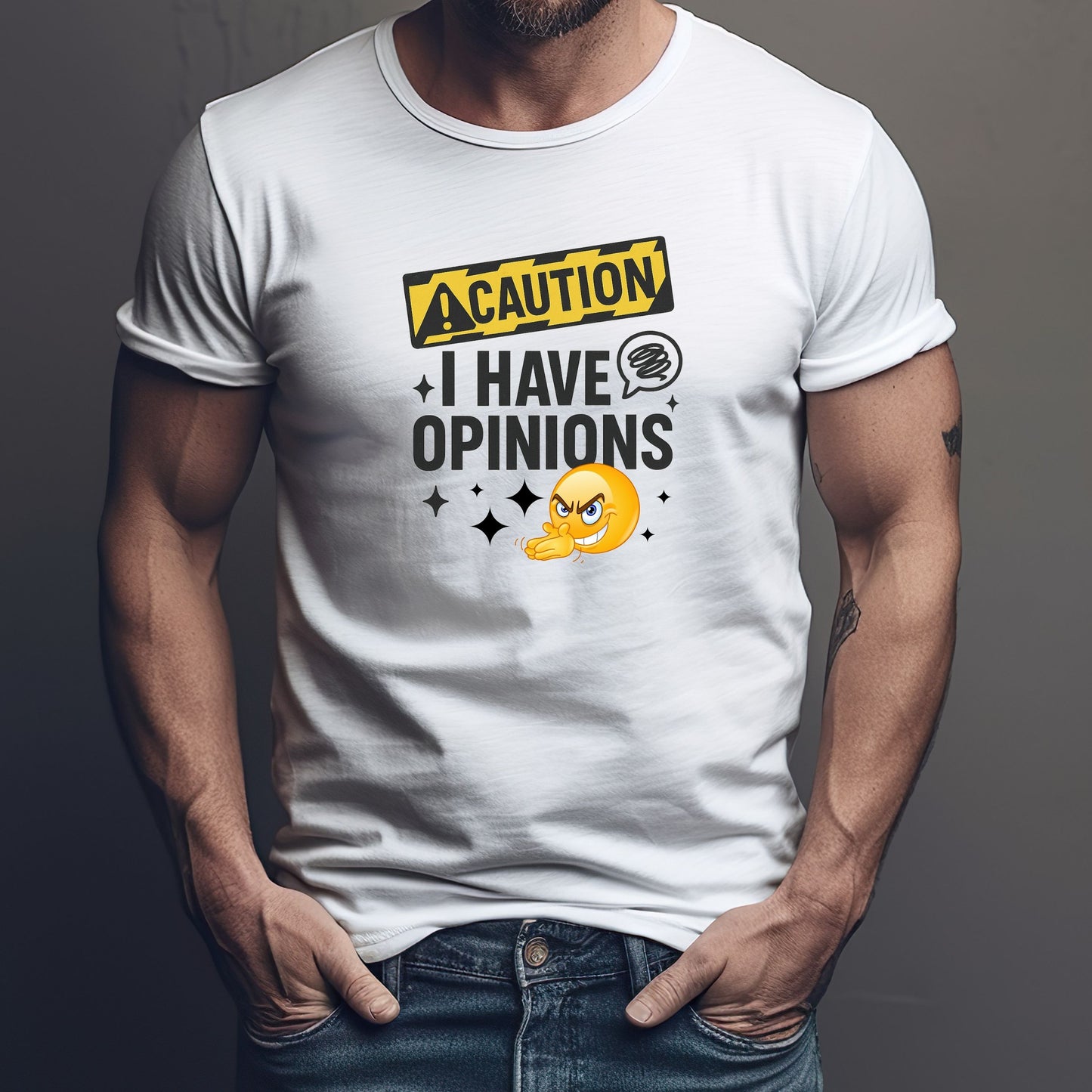 Caution I Have Opinions - Softstyle T-Shirt