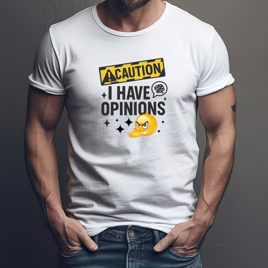 Caution I Have Opinions - Softstyle T-Shirt