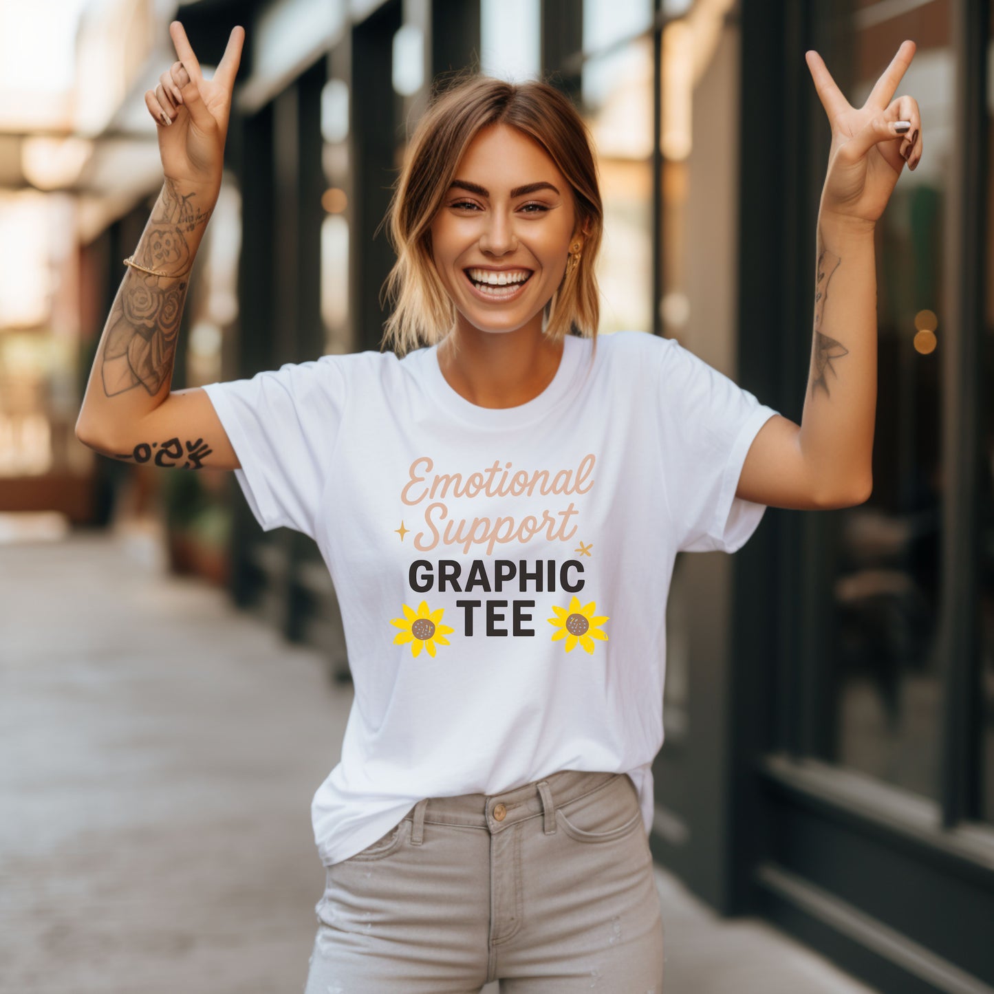 Emotional Support Graphic T-Shirt for Positivity Lovers