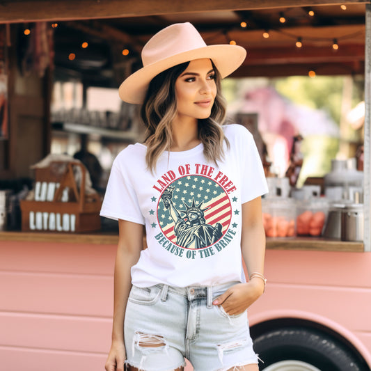 Land of the Free Graphic T-Shirt – Patriotism