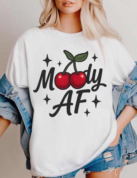 Moody AF T-Shirt | Cute Cherry Graphic Tee