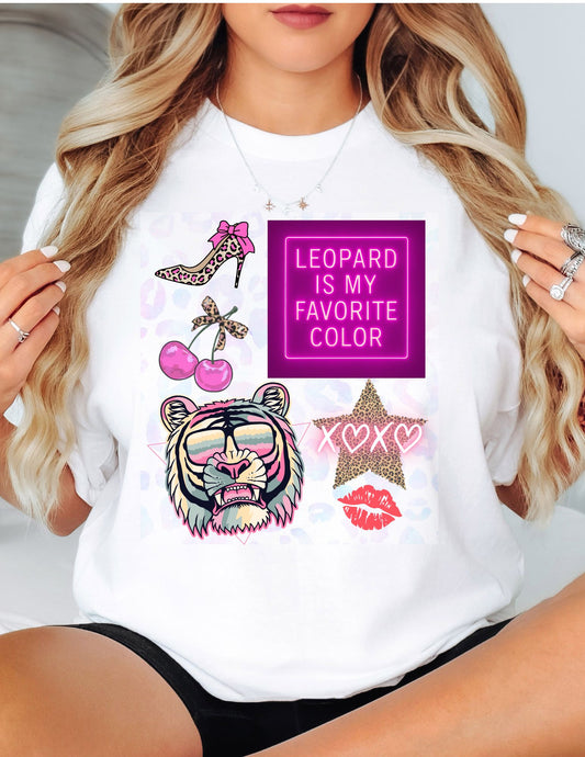 Leopard is my Favorite Color Graphic Tee – Fun & Trendy Apparel